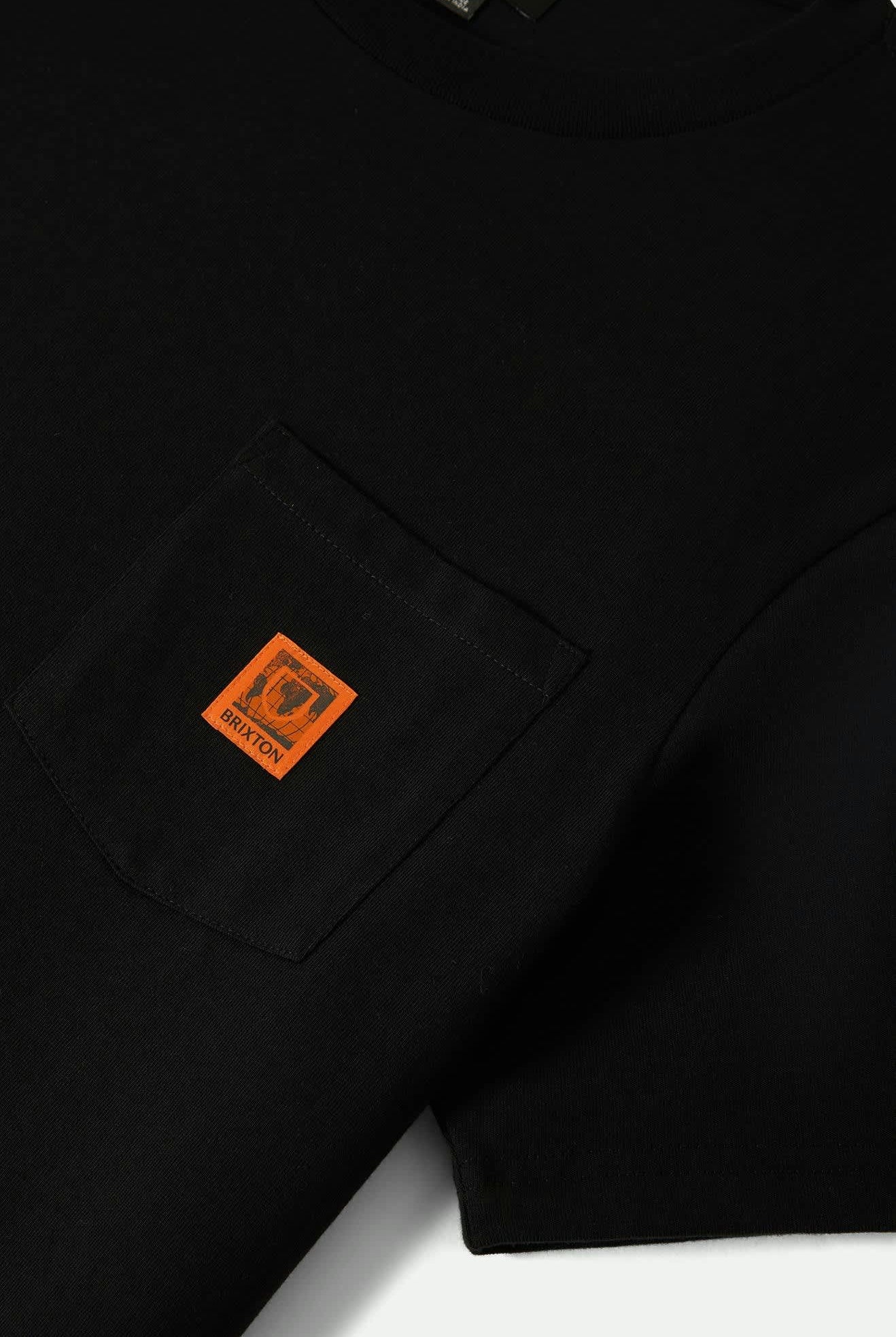 Men's Union Heavyweight S/S Boxy Pocket T-Shirt in the color Black - Additional Laydown image