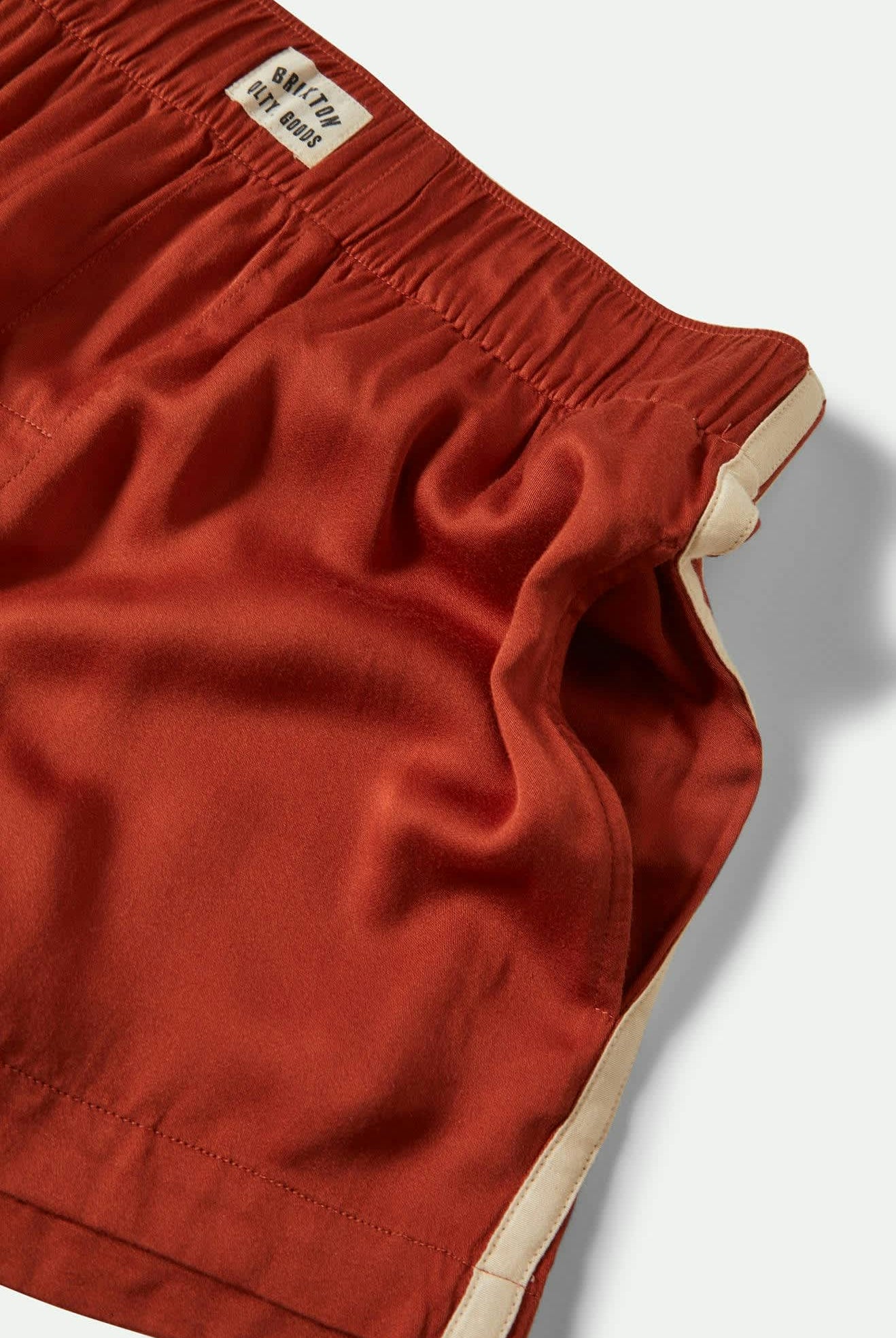 Women's Silky Boxer Short in the color Burnt Brick - Additional Laydown image