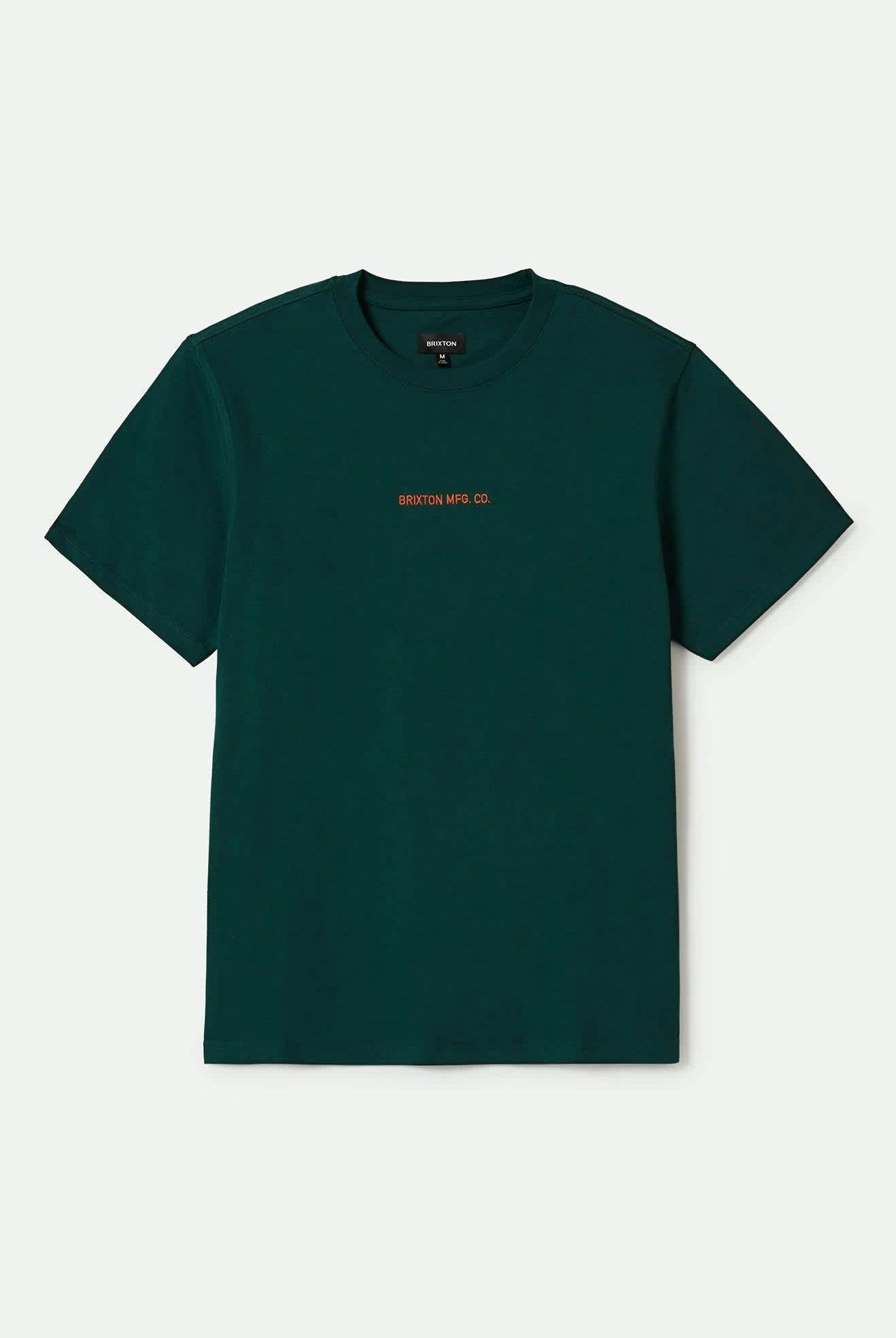 Men's Quality Embroidered Heavyweight S/S Standard T-Shirt in the color Deep Emerald Classic Wash - Front Product View