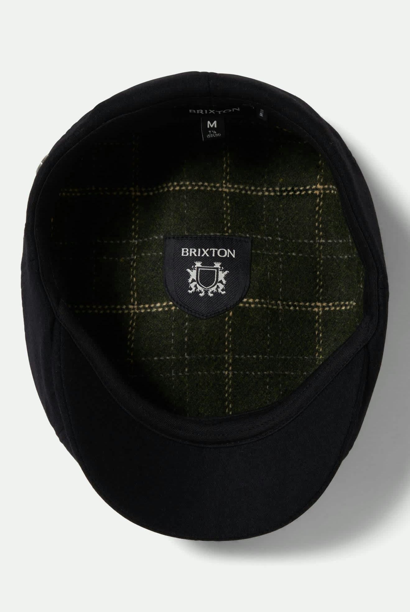 Unisex Brood Flannel Snap Cap in the color Black/Moss - Additional Laydown image