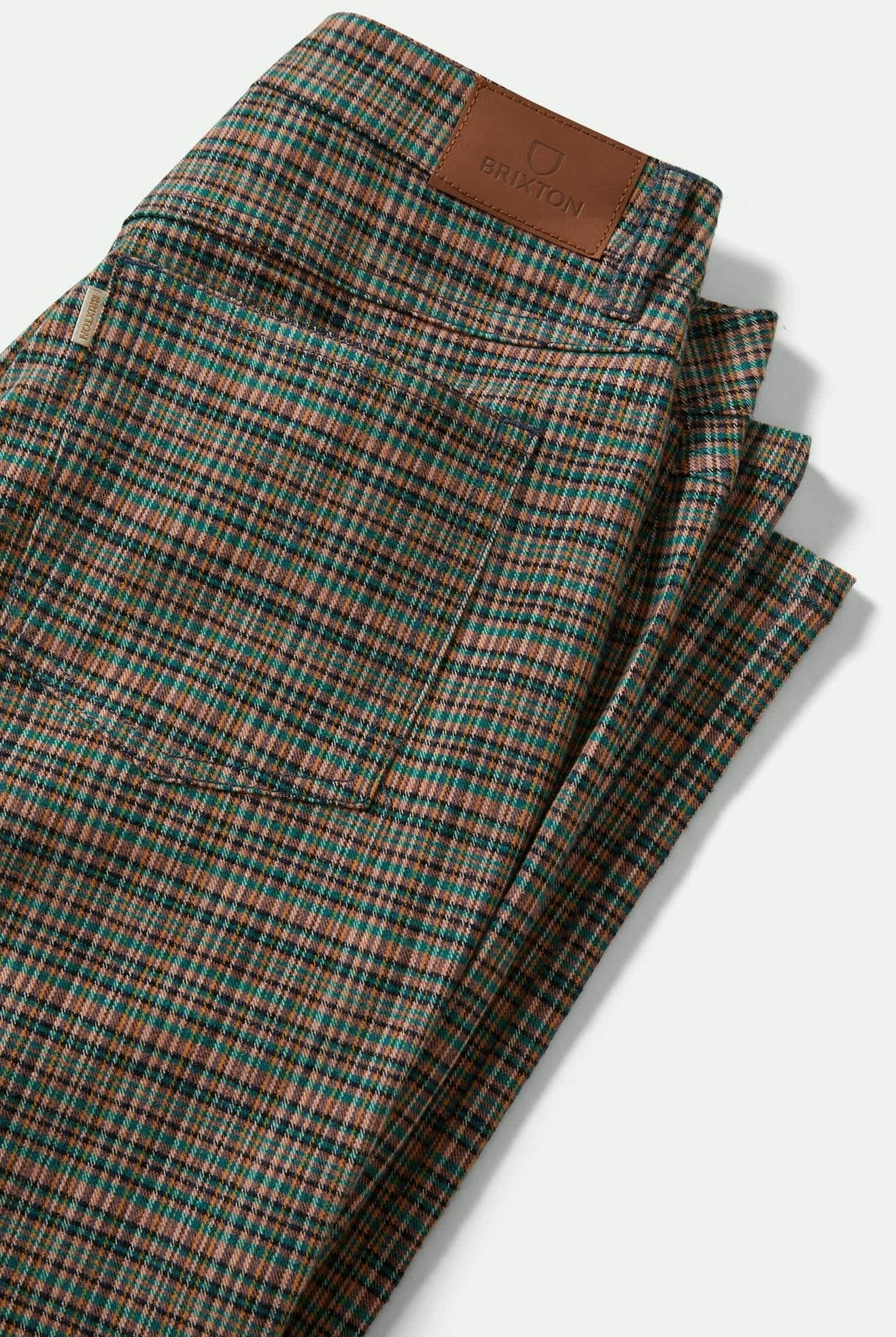 Women's Margo Cropped 5-Pocket Pant in the color Multi Stripe/Plaid - Additional Laydown image