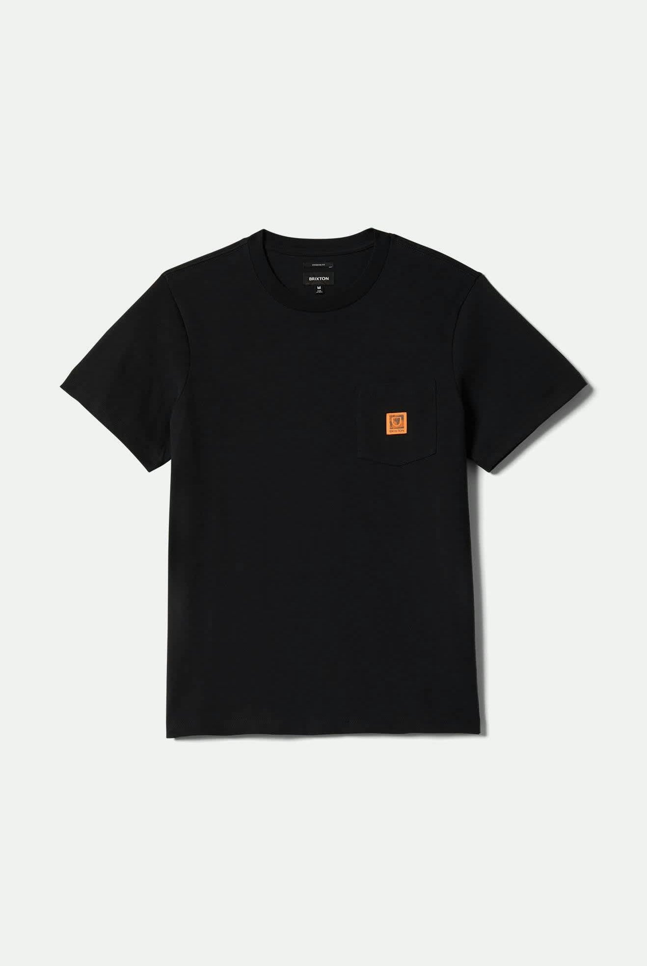 Men's Union Heavyweight S/S Boxy Pocket T-Shirt in the color Black - Front Product View