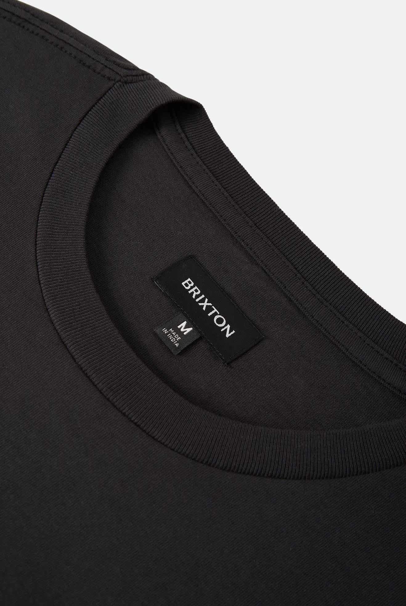 Men's Brixton Baseline Relaxed T-Shirt in the color Black - Additional Laydown image