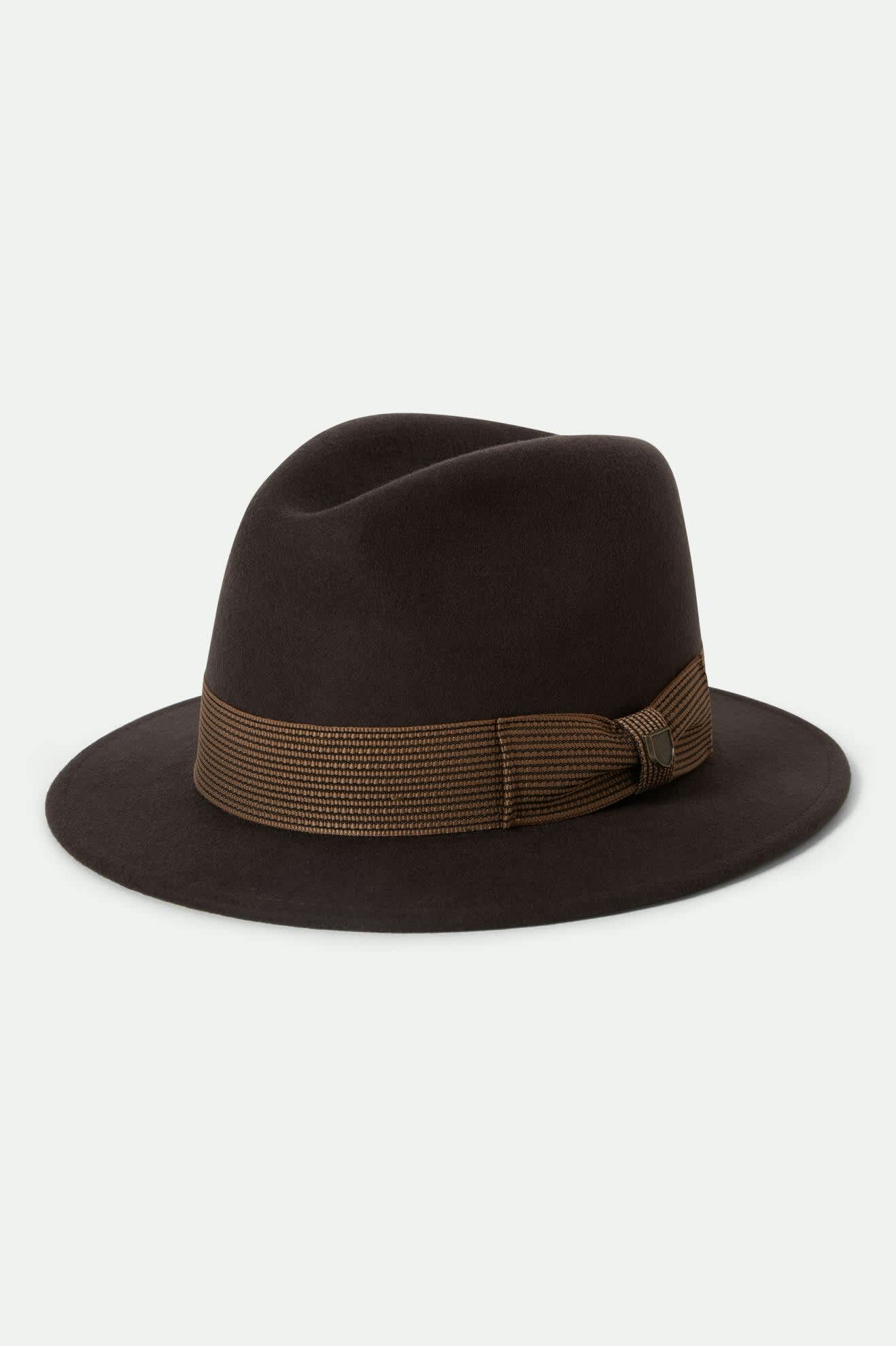 Unisex Roma Fedora in the color Chocolate/Bronze - Front Product View