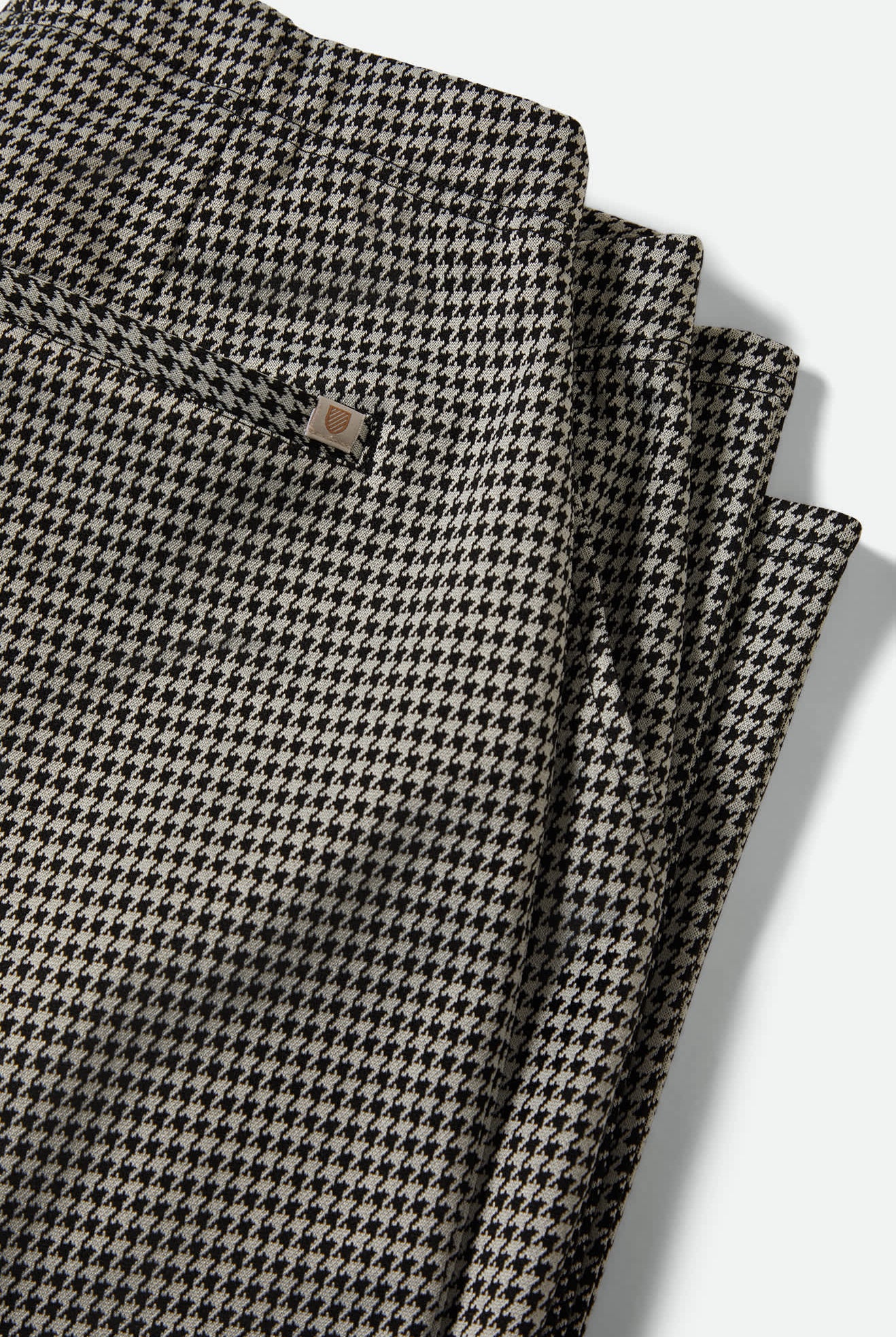 Women's Houndstooth Leisure Trouser in the color Winter White/Black - Additional Laydown image