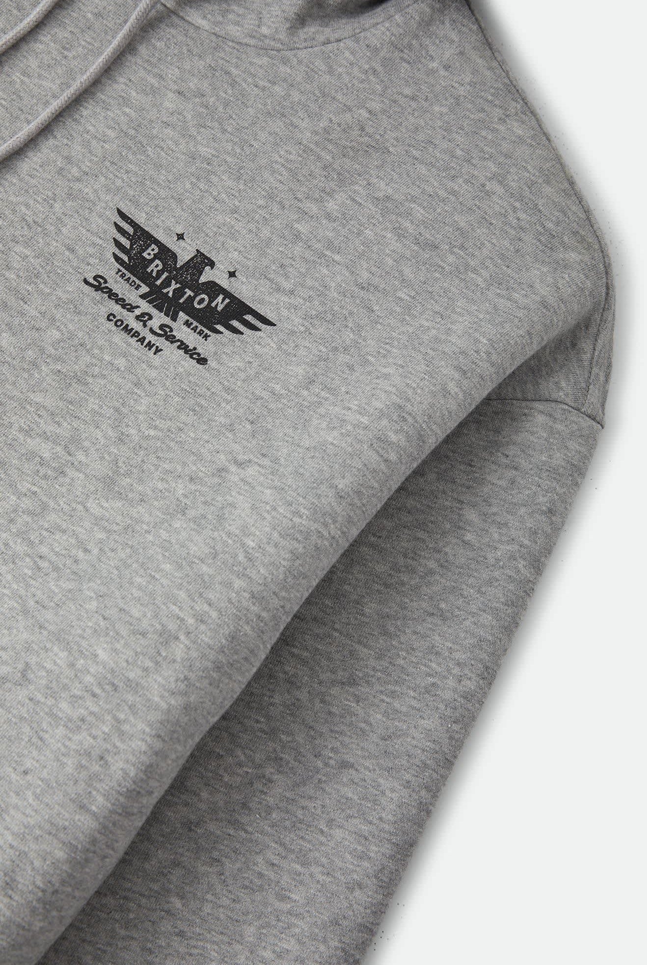 Men's Ewing Hood in the color Heather Grey - Additional Laydown image