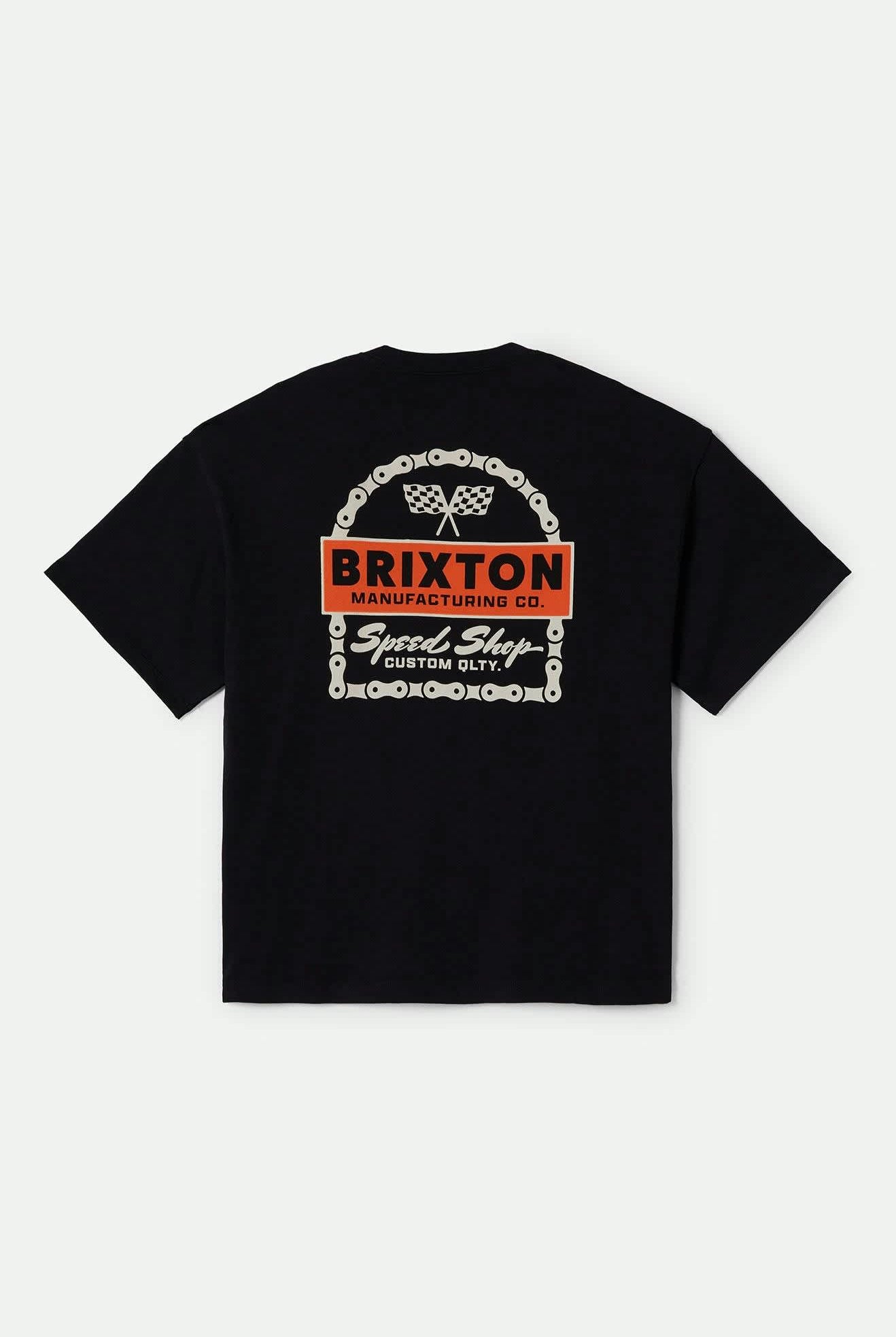 Men's Drayton Heavyweight Relaxed T-Shirt in the color Black Classic Wash - Back Style View
