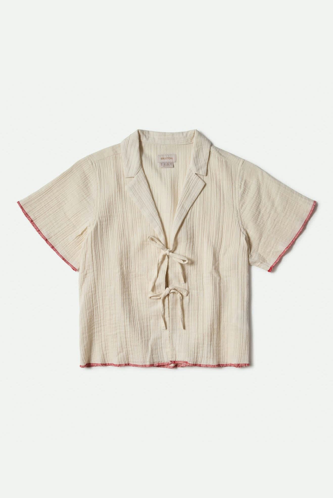 Women's Wandering Tie Top in the color Off White - Front Product View