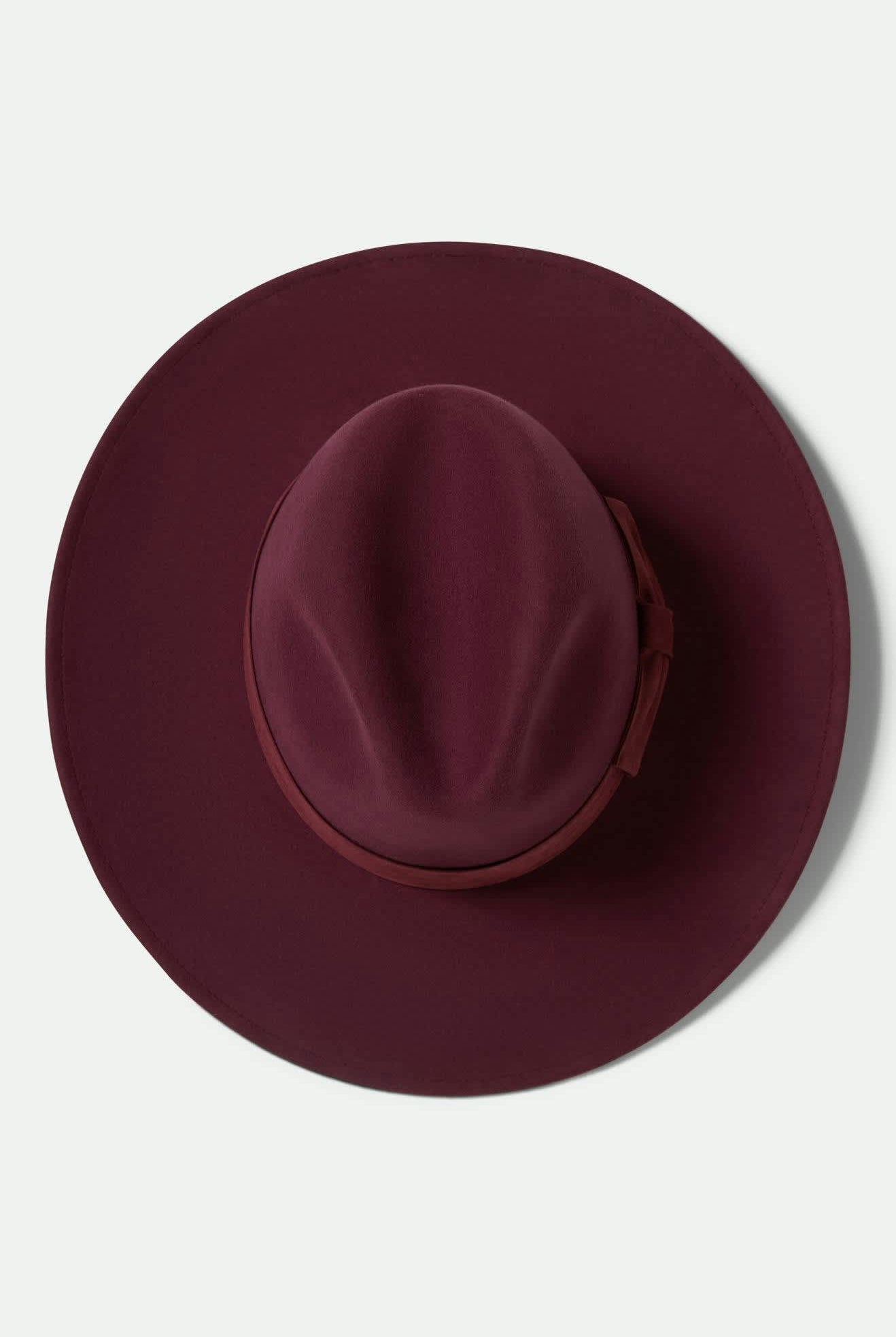 Women's Layton Comfort Fedora in the color Port/Port - Additional Laydown image
