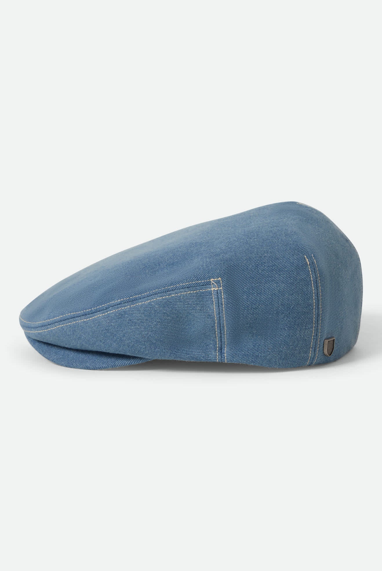 Unisex Hooligan Flat Cap in the color Denim/Off White - Additional Laydown image