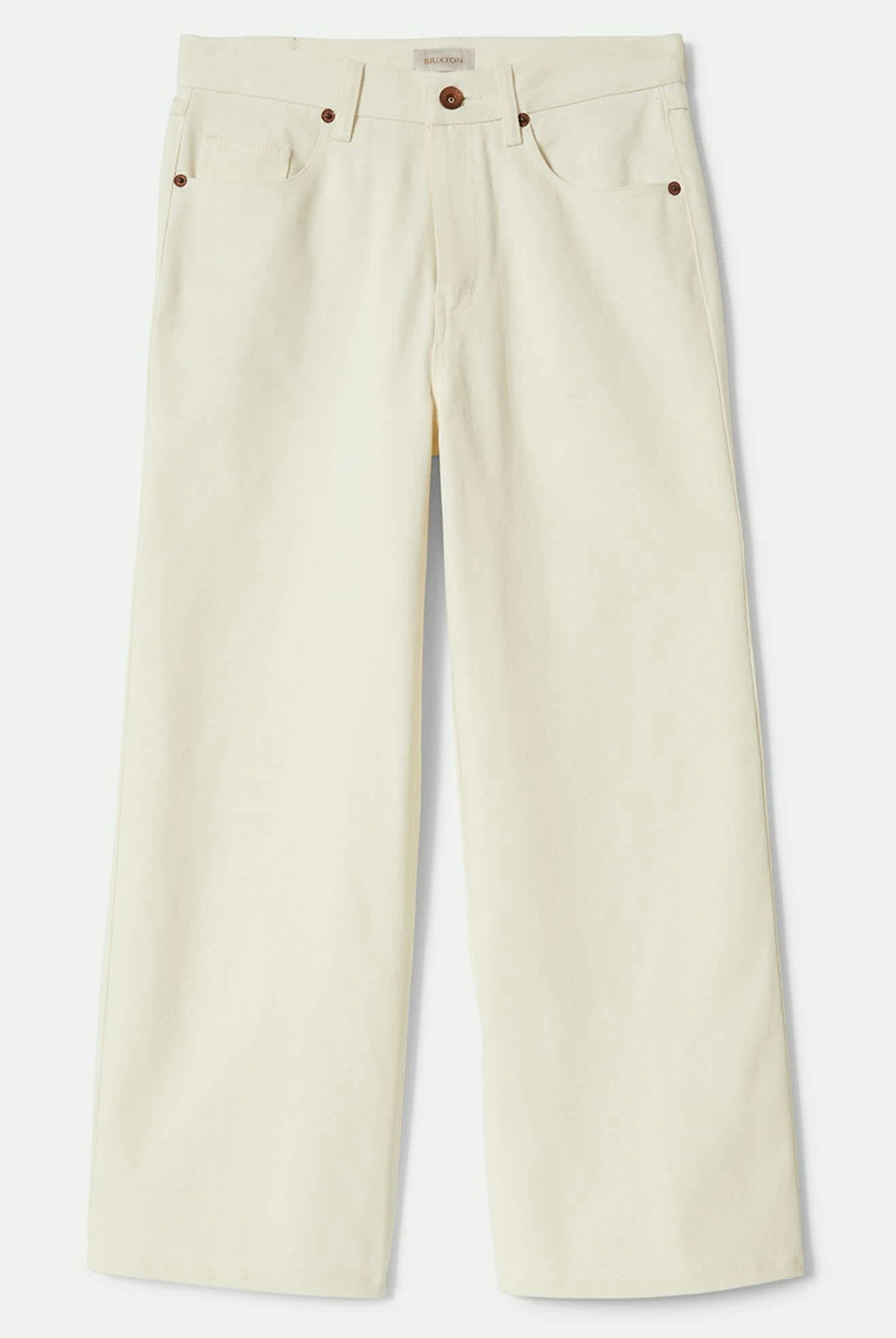 Women's Margo Cropped 5-Pocket Pant in the color Off White - Front Product View