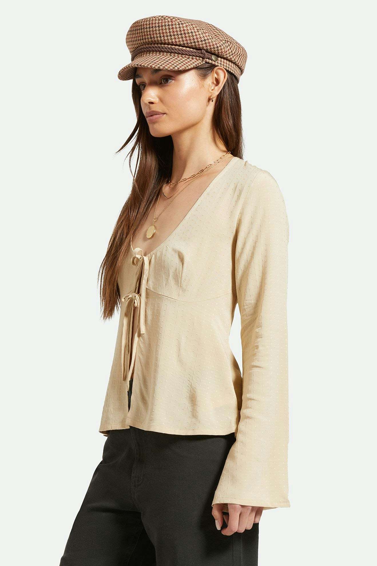 Brixton Unisex Fiddler Fisherman Cap - Tiger's Eye/Brown | Women's Side Fit