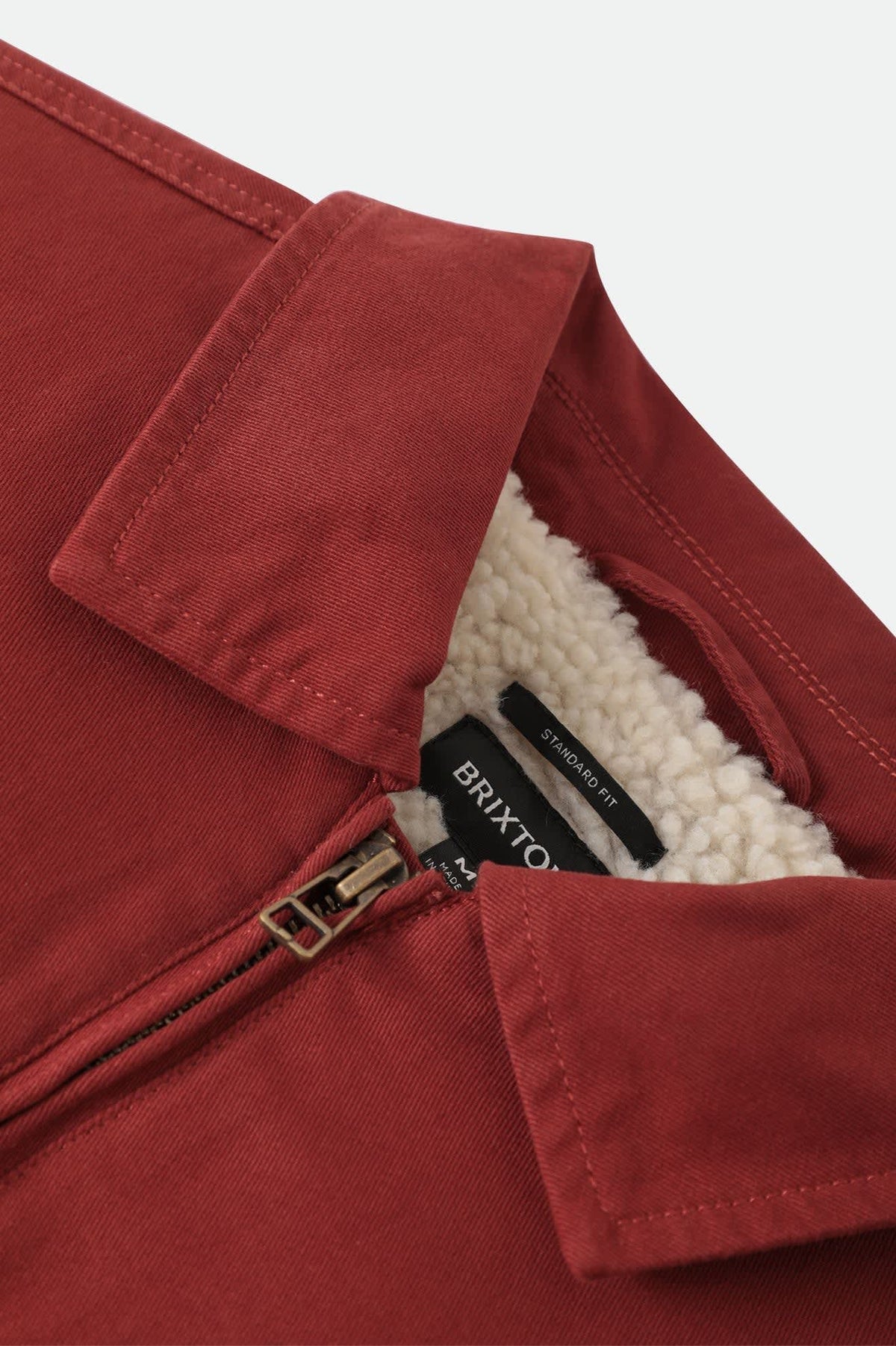Men's Mechanic Garage Zip Lined Jkt in the color Dark Brick - Additional Laydown image