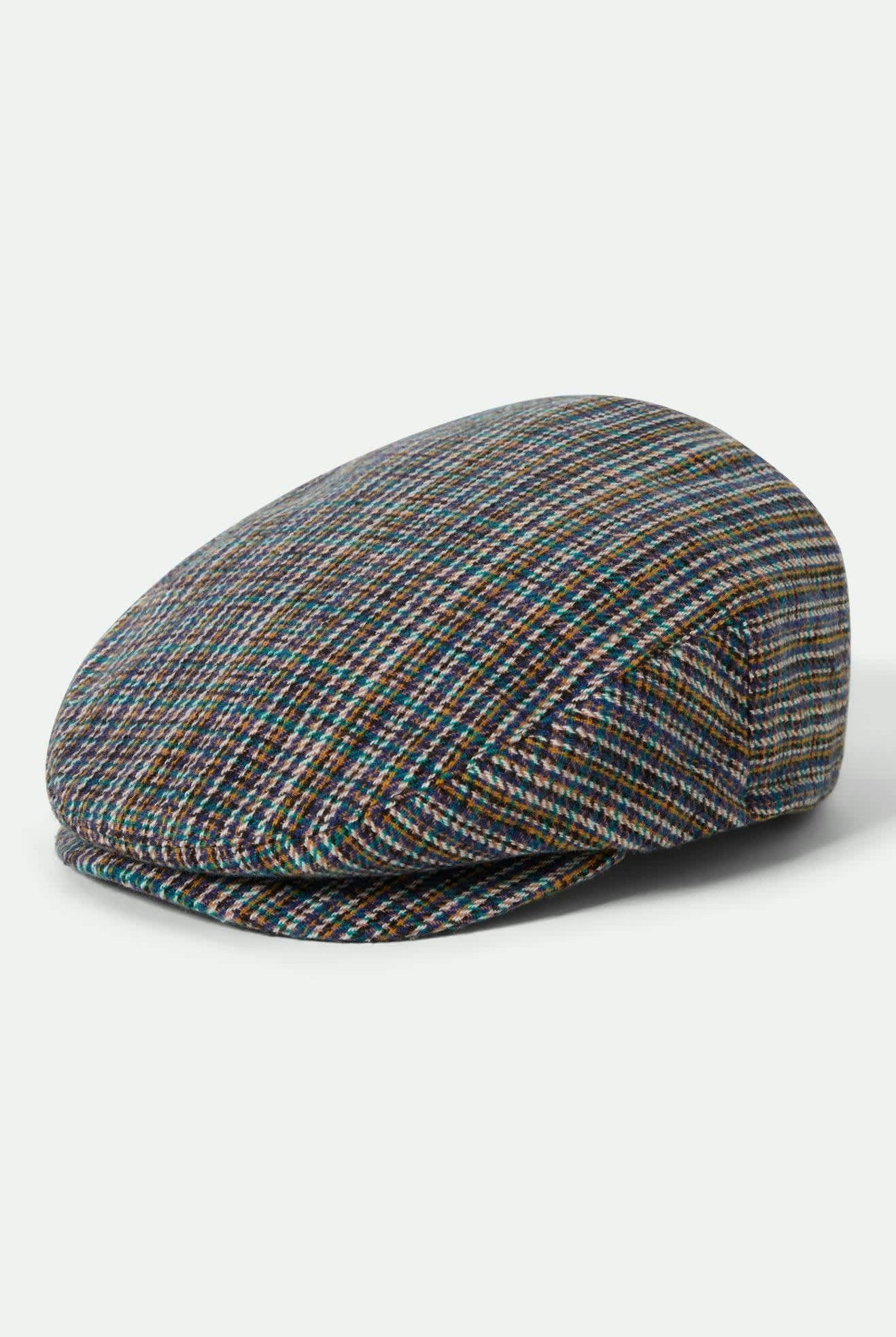 Unisex Hooligan Flat Cap in the color Multi Plaid - Front Product View