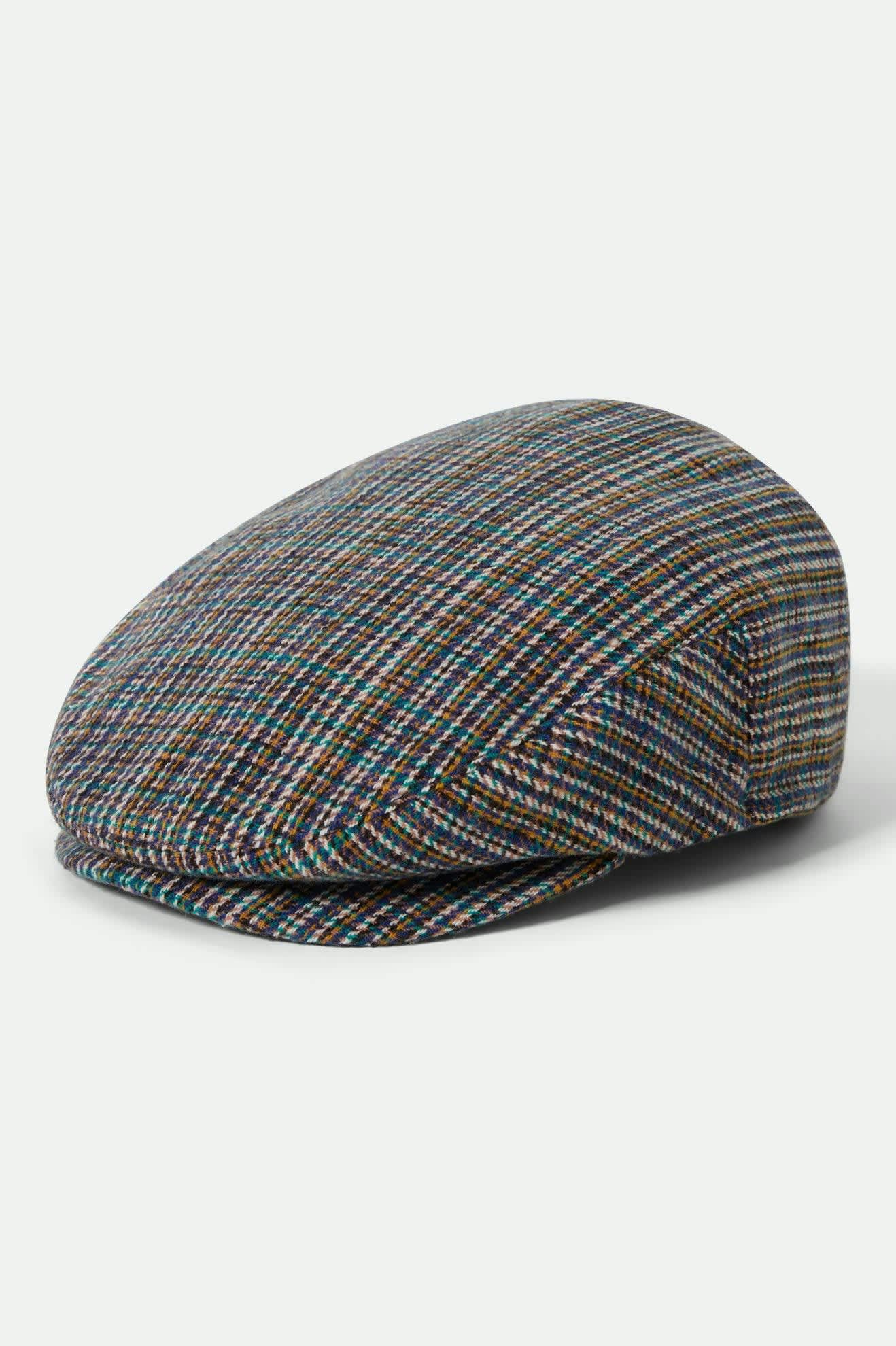 Unisex Hooligan Flat Cap in the color Multi Plaid - Front Product View
