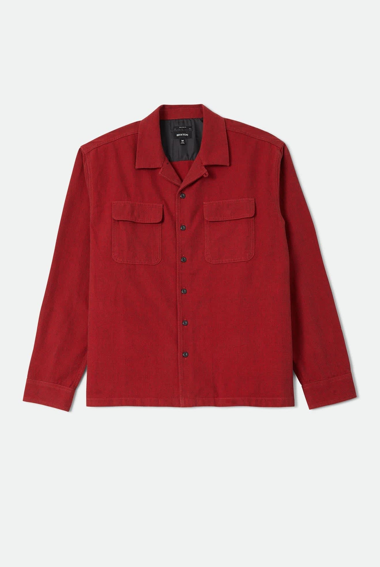 Men's Century Overshirt in the color Red/Black Micro - Front Product View