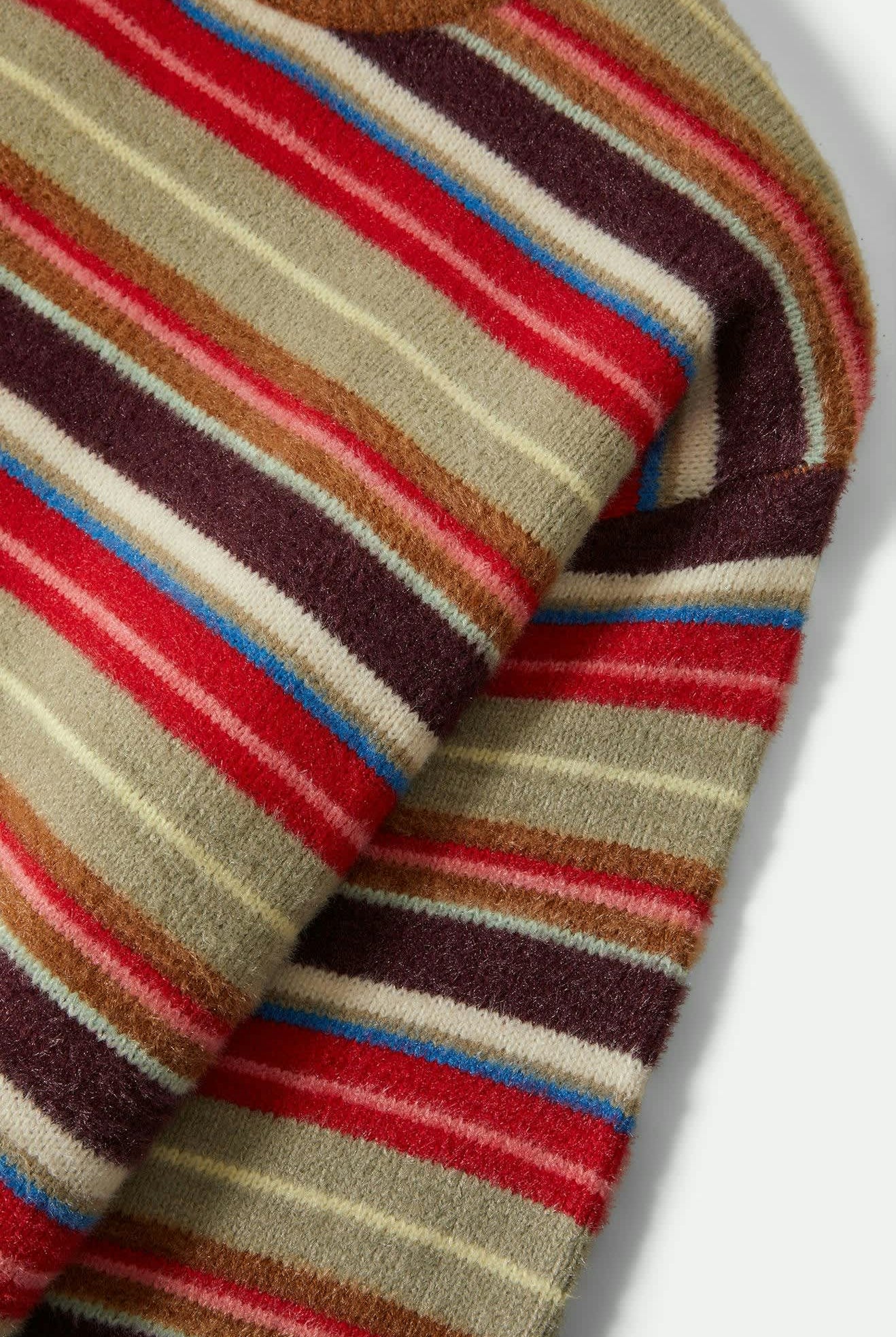 Women's Cozy Crew Sweater in the color Multi Stripe - Additional Laydown image