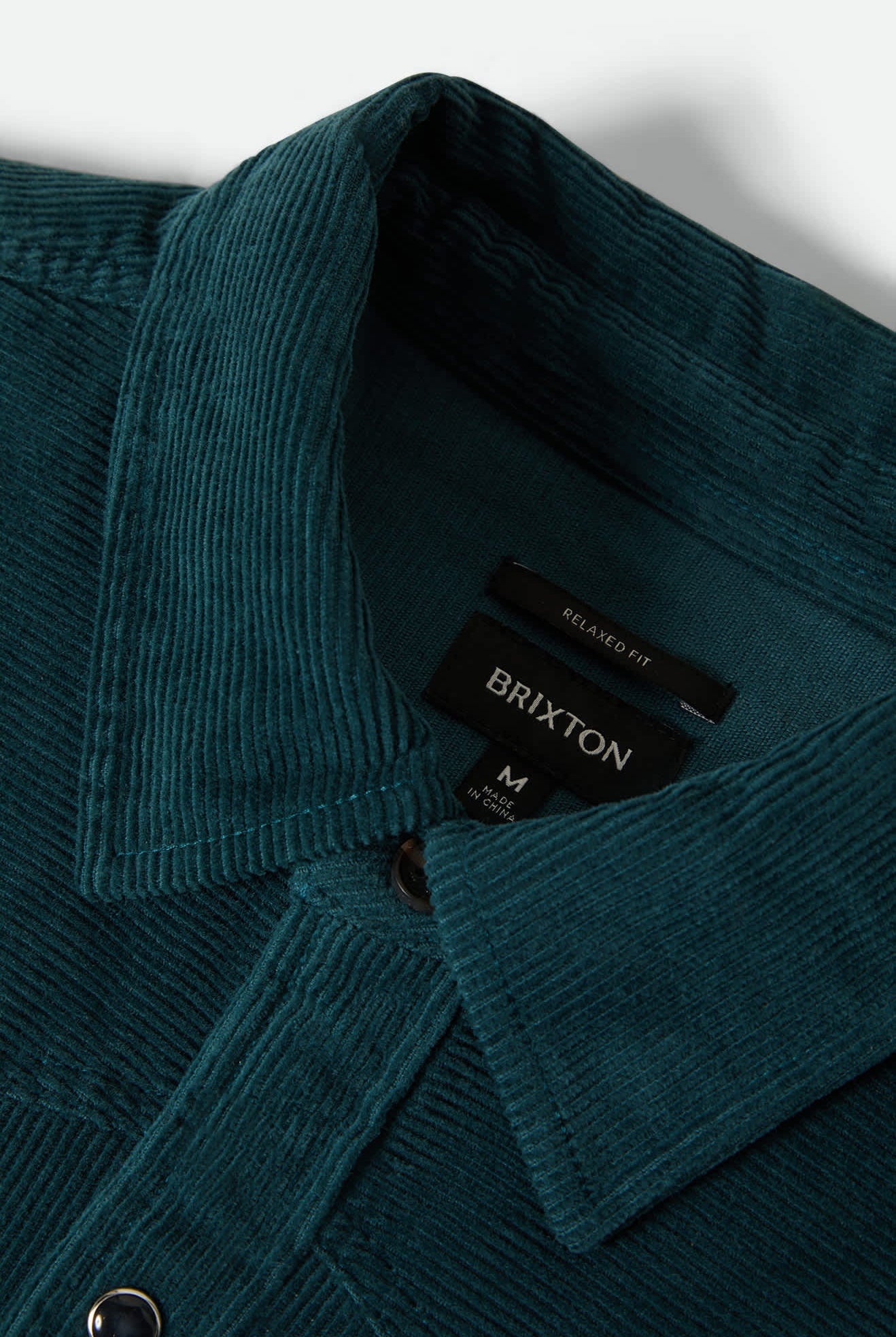 Men's New West Relaxed Overshirt in the color Night Sage Corduroy - Additional Laydown image