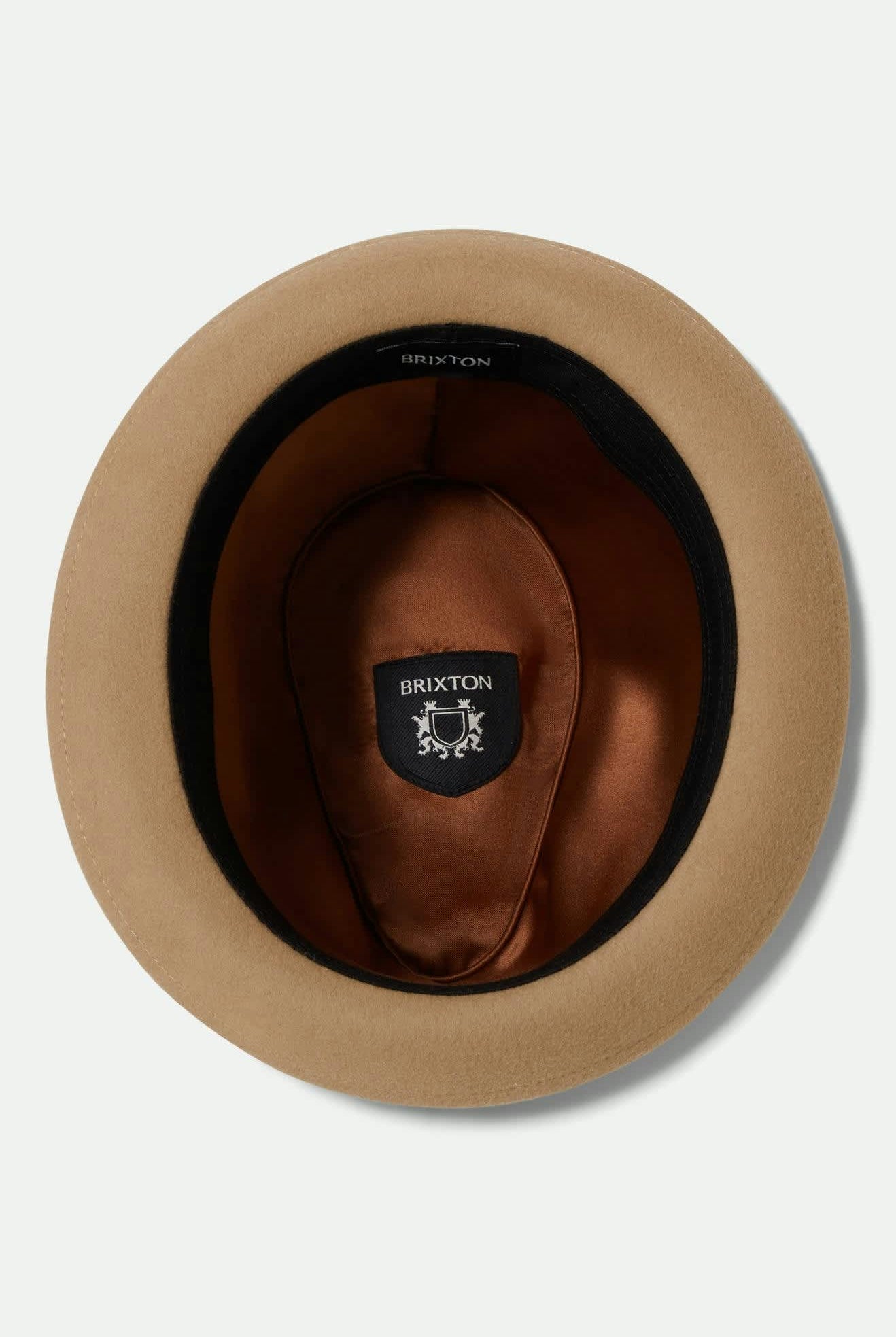 Unisex Gain Fedora in the color Sand/Antique Brass - Additional Laydown image