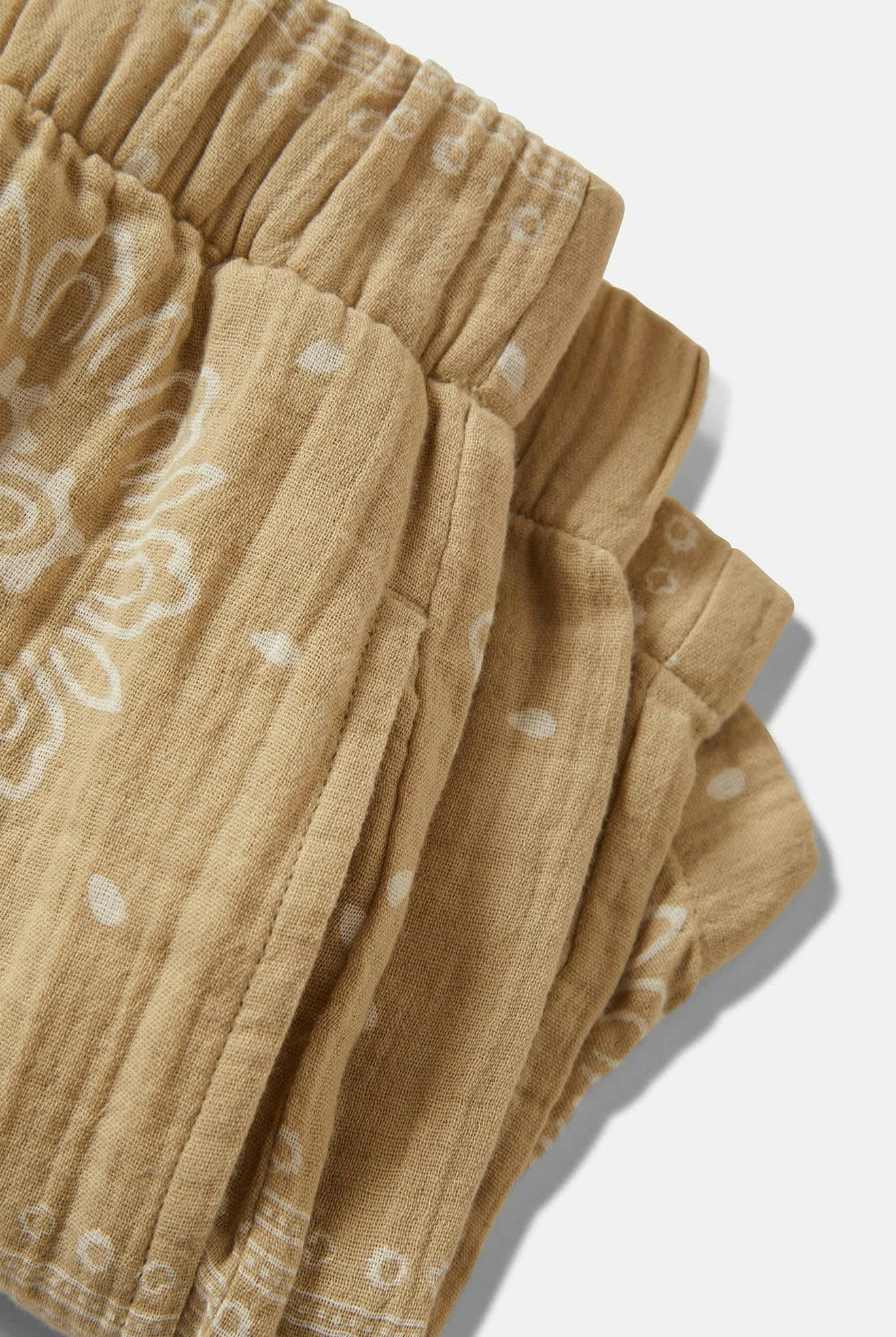 Women's Wandering Short in the color Pale Khaki Bandana - Additional Laydown image