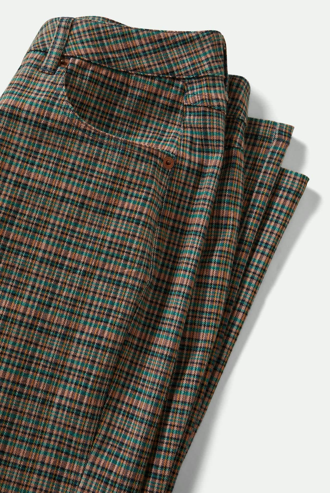 Women's Margo Cropped 5-Pocket Pant in the color Multi Stripe/Plaid - Additional Laydown image
