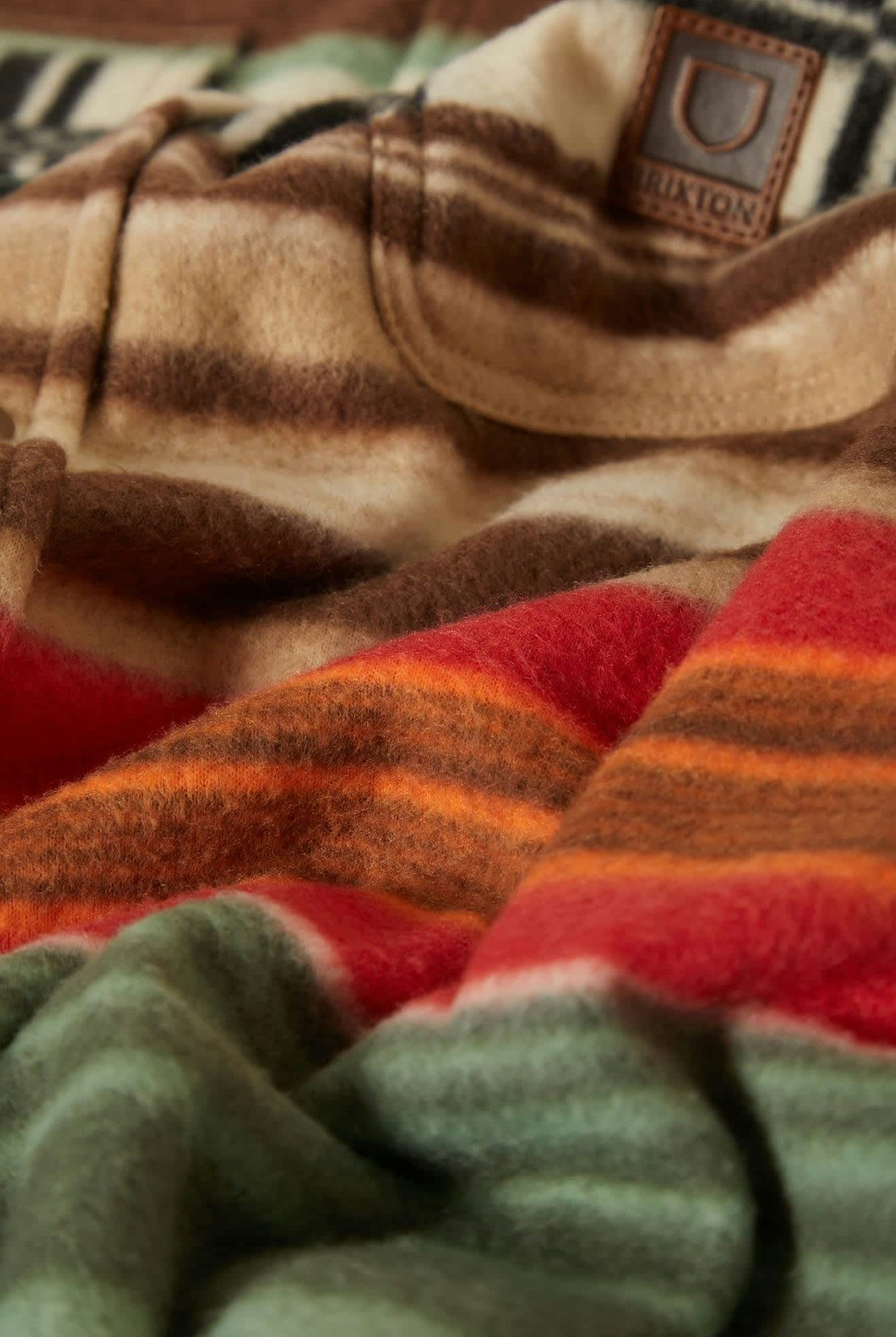 Men's Bowery Arctic Stretch Fleece in the color Multi Blanket Stripe - Additional Laydown image