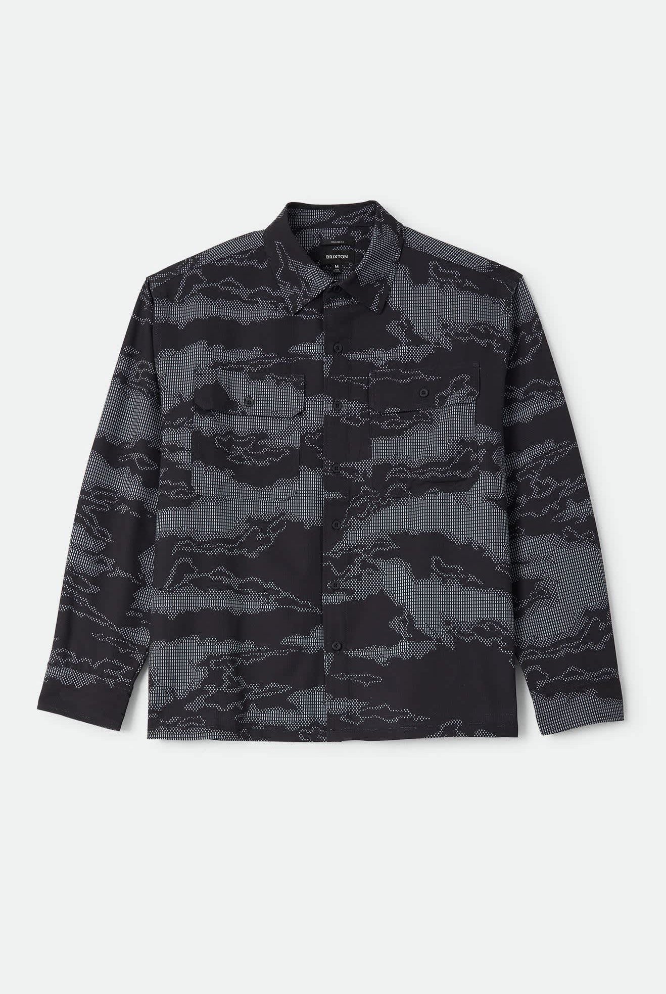 Men's Journey Lightweight Shirt in the color Black Camo - Front Product View