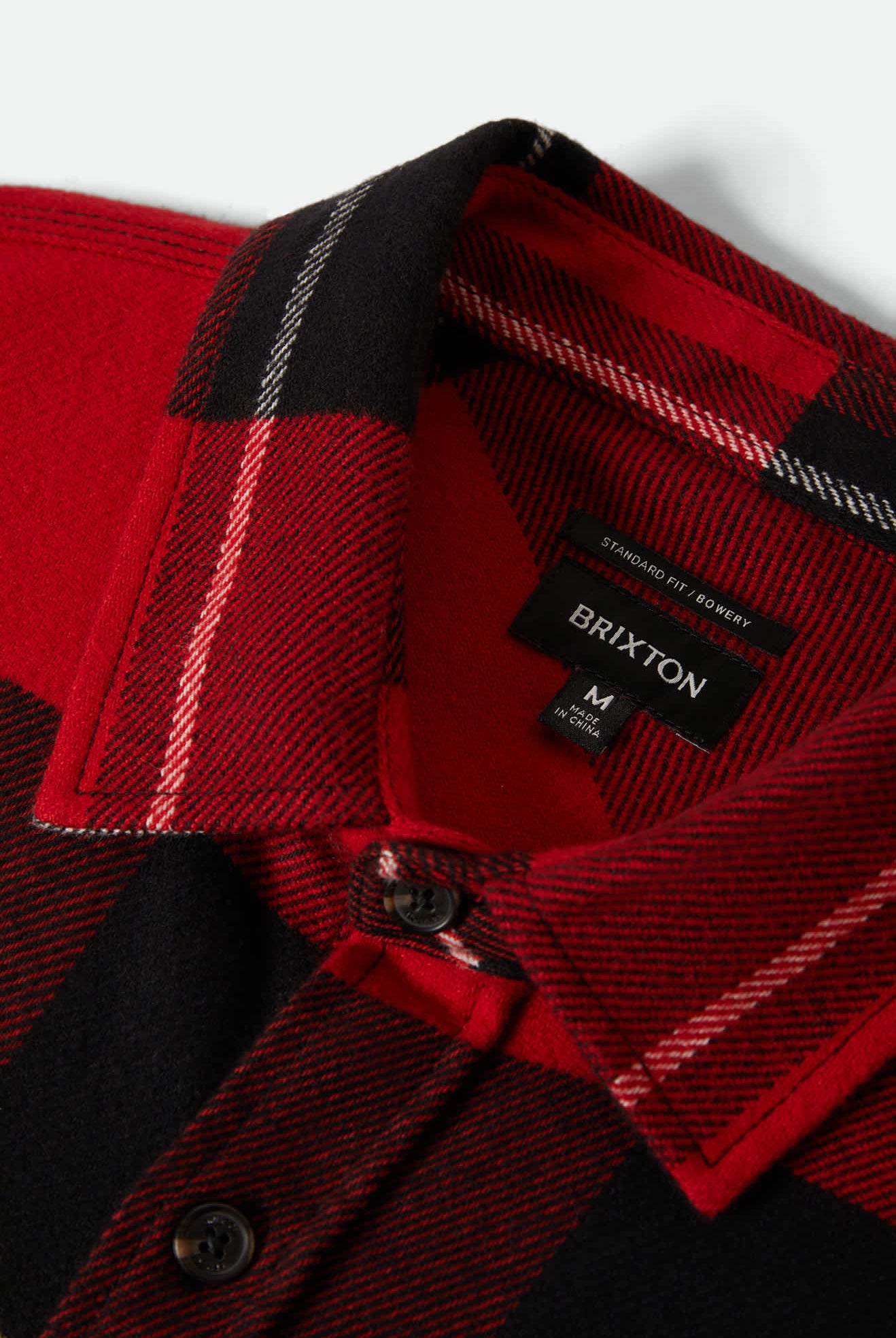 Men's Bowery Flannel in the color Black/Adrenaline Rush/Off White - Additional Laydown image