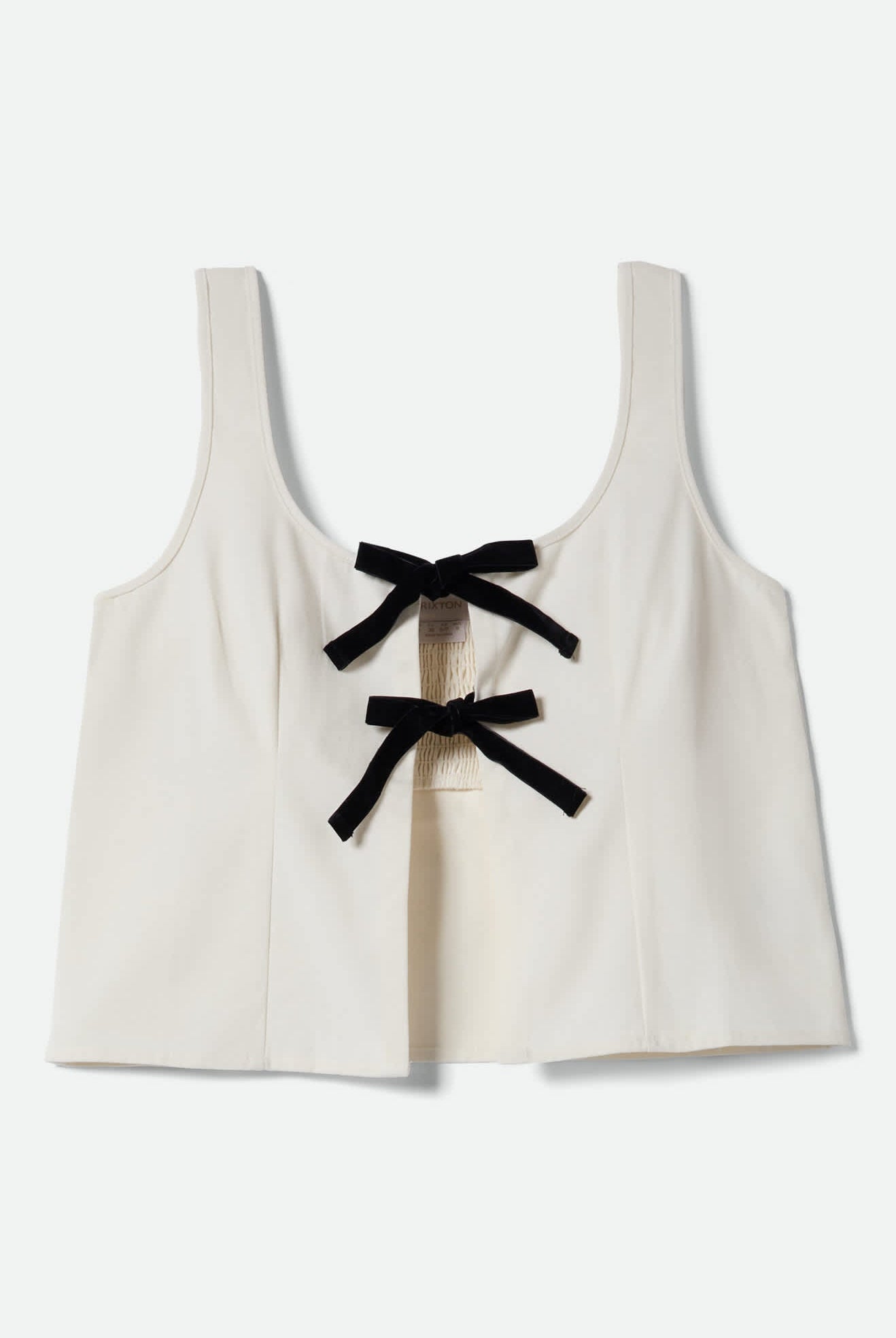 Women's Magnolia Tie Top in the color Off White - Front Product View