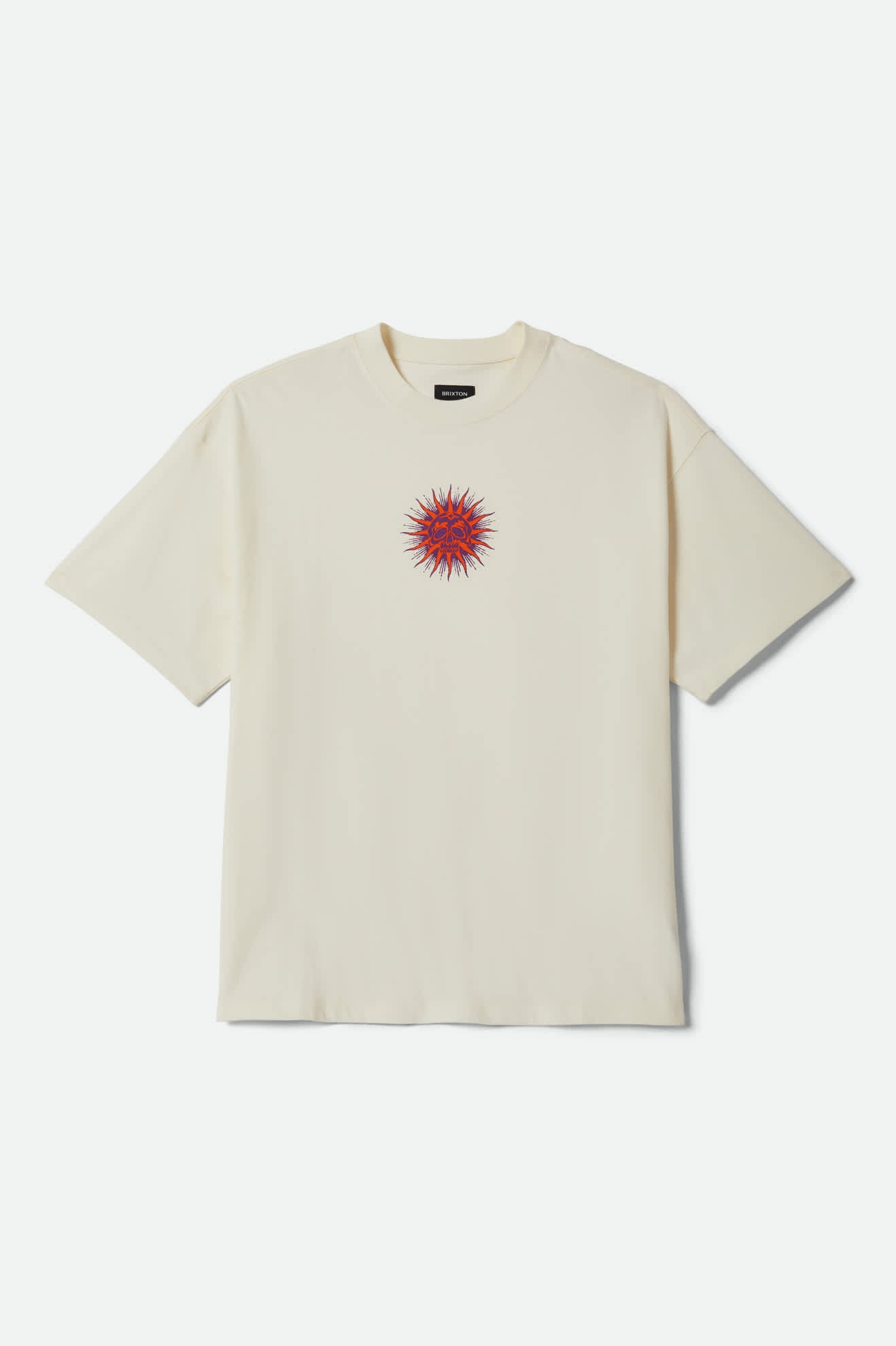 Men's Zephyr Short Sleeve Oversized Shirt in the color Cream - Front Product View