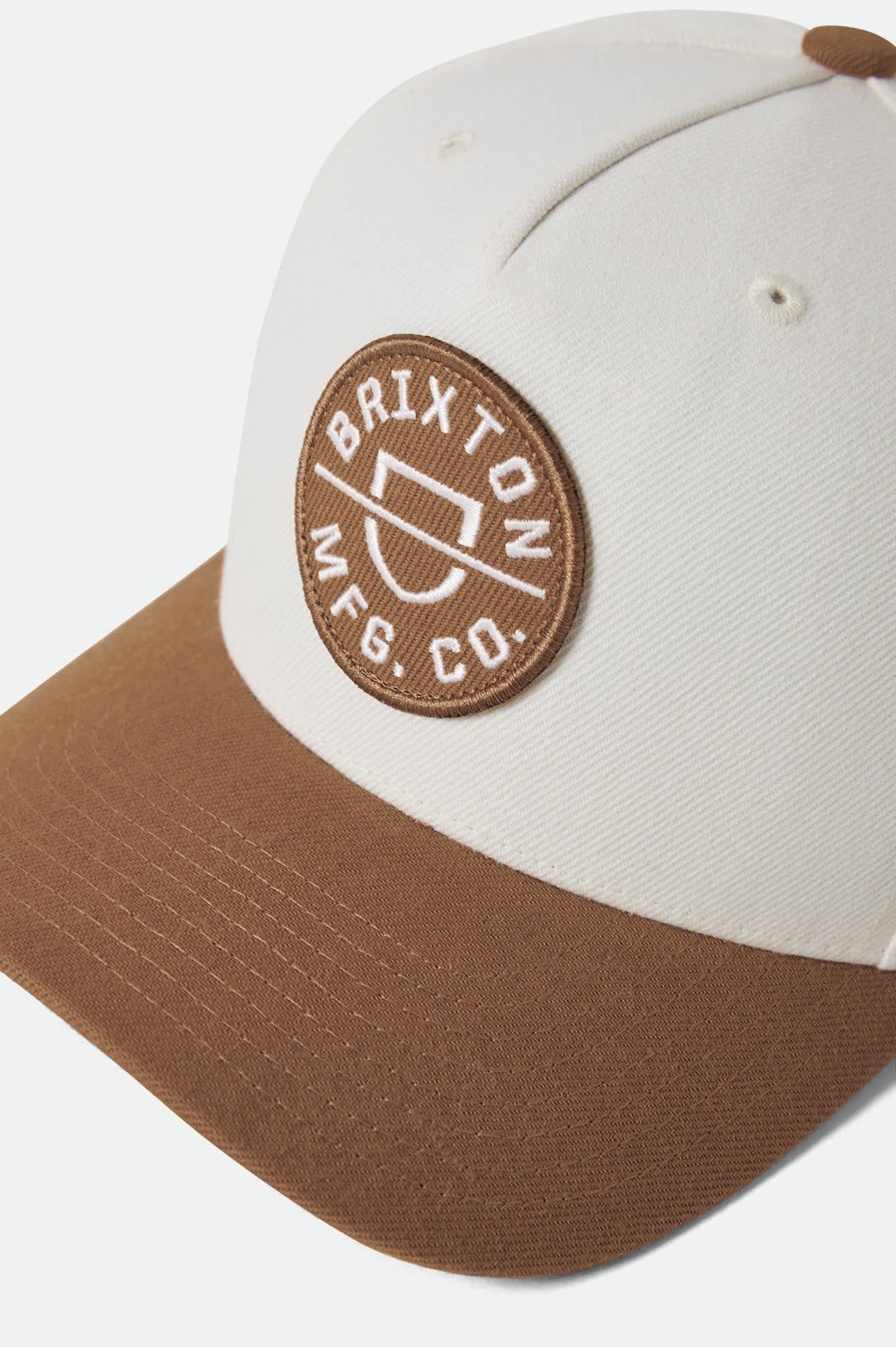 Unisex Crest Netplus Snapback in the color Washed Copper/Off White - Additional Laydown image