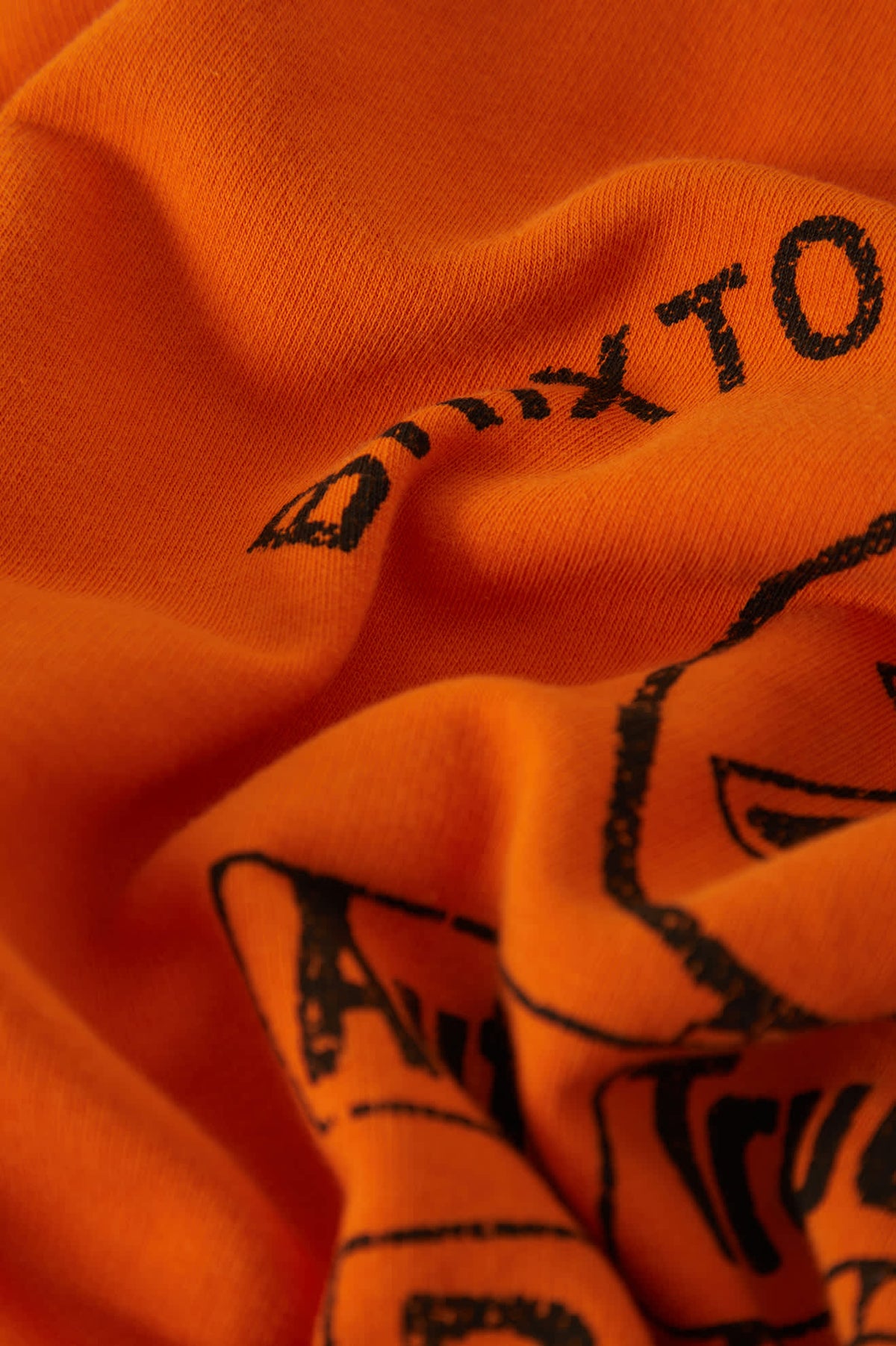 Men's 76 Chopped Crew Fleece in the color Washed Orange - Additional Laydown image