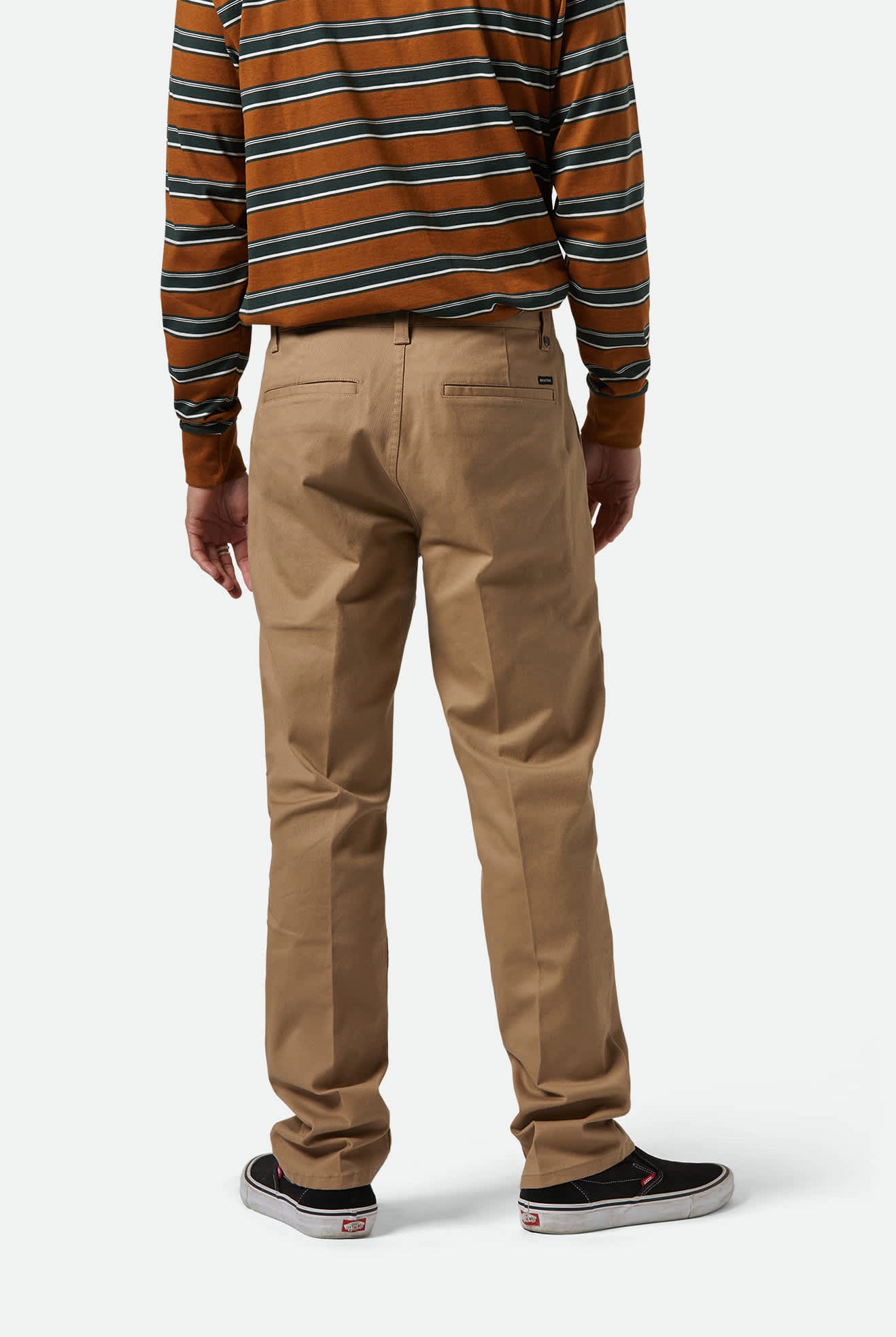Men's Choice Chino Regular Pant in the color Khaki - Men's Back View