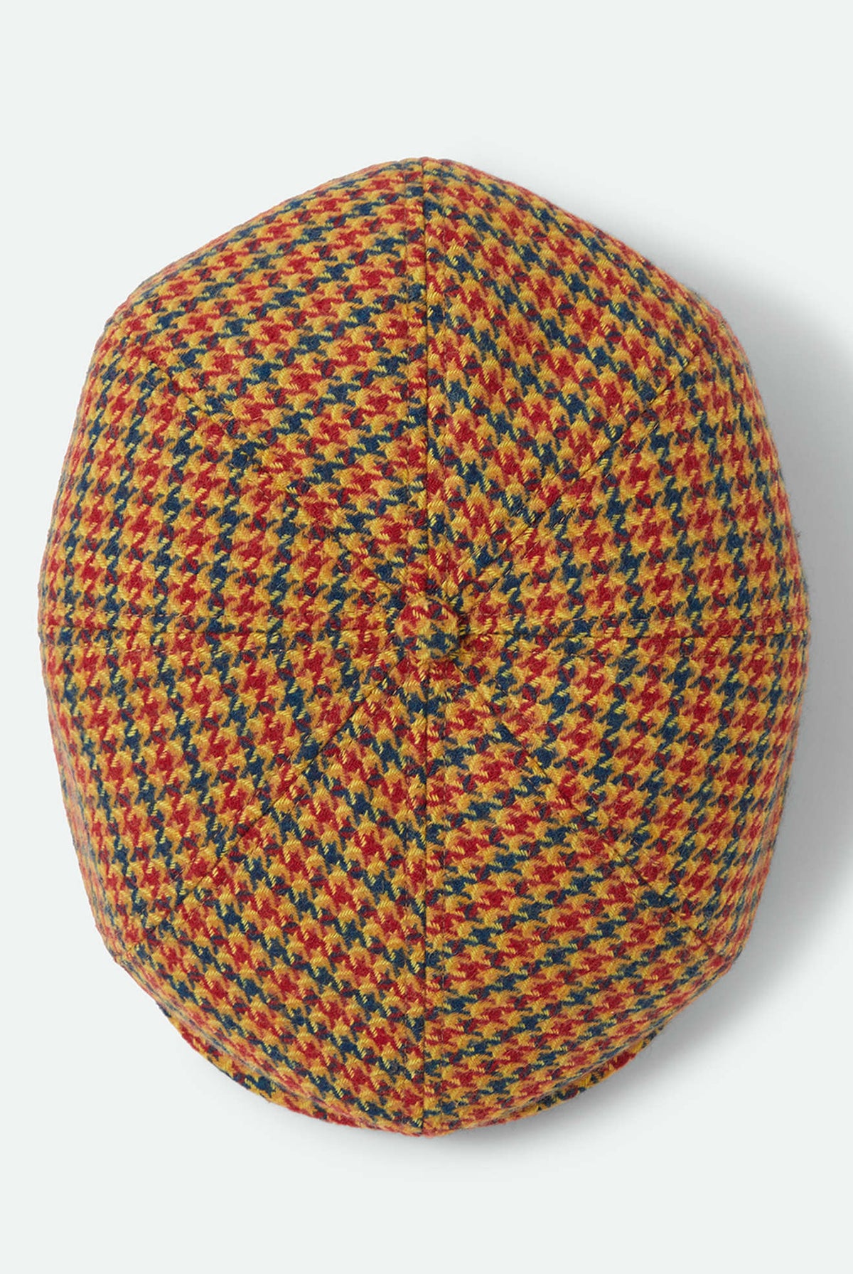 Unisex Brood Newsboy Cap in the color Taupe/Orange/Royal - Additional Laydown image