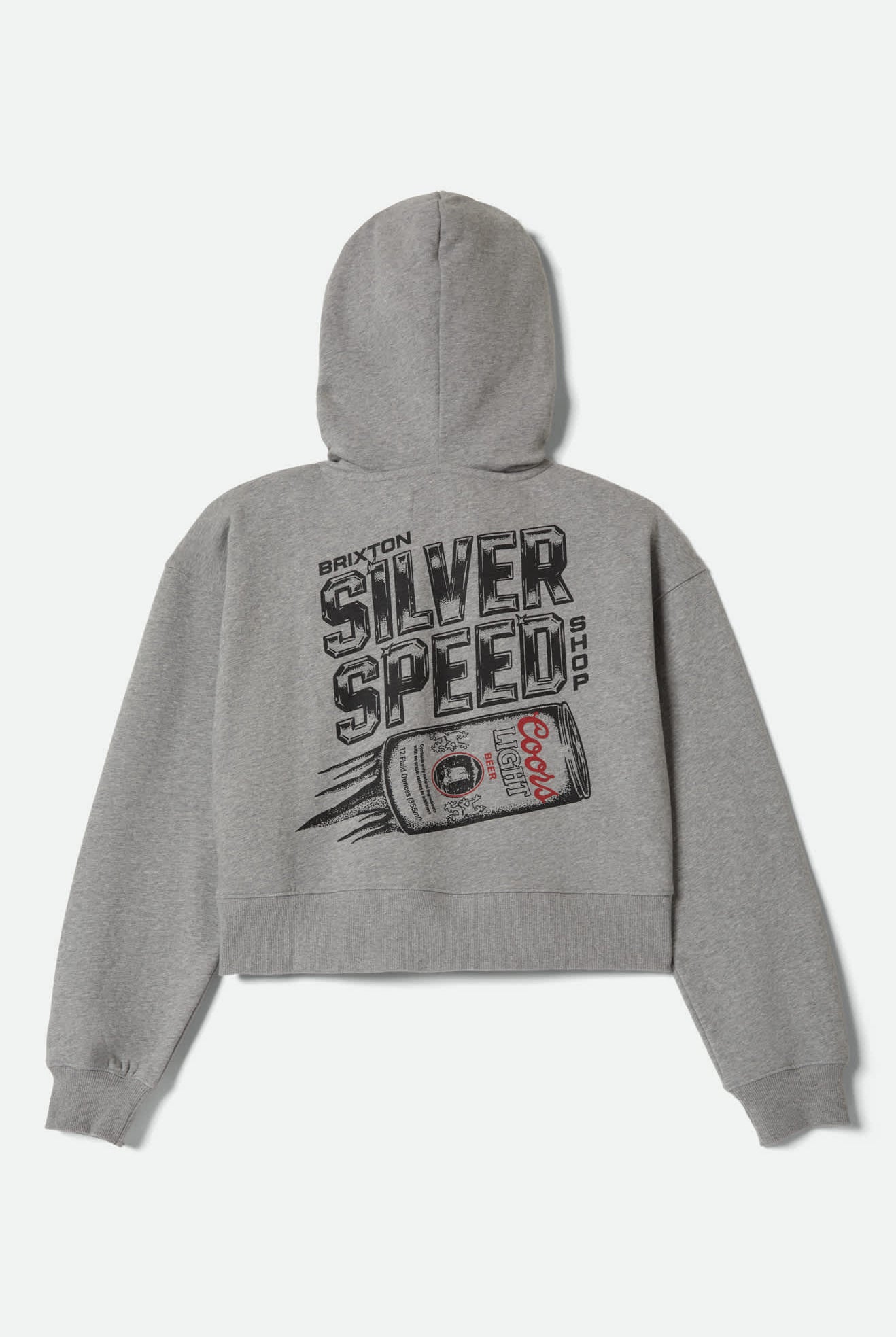 Women's Coors Light Silver Speed Hoodie in the color Heather Grey - Additional Laydown image