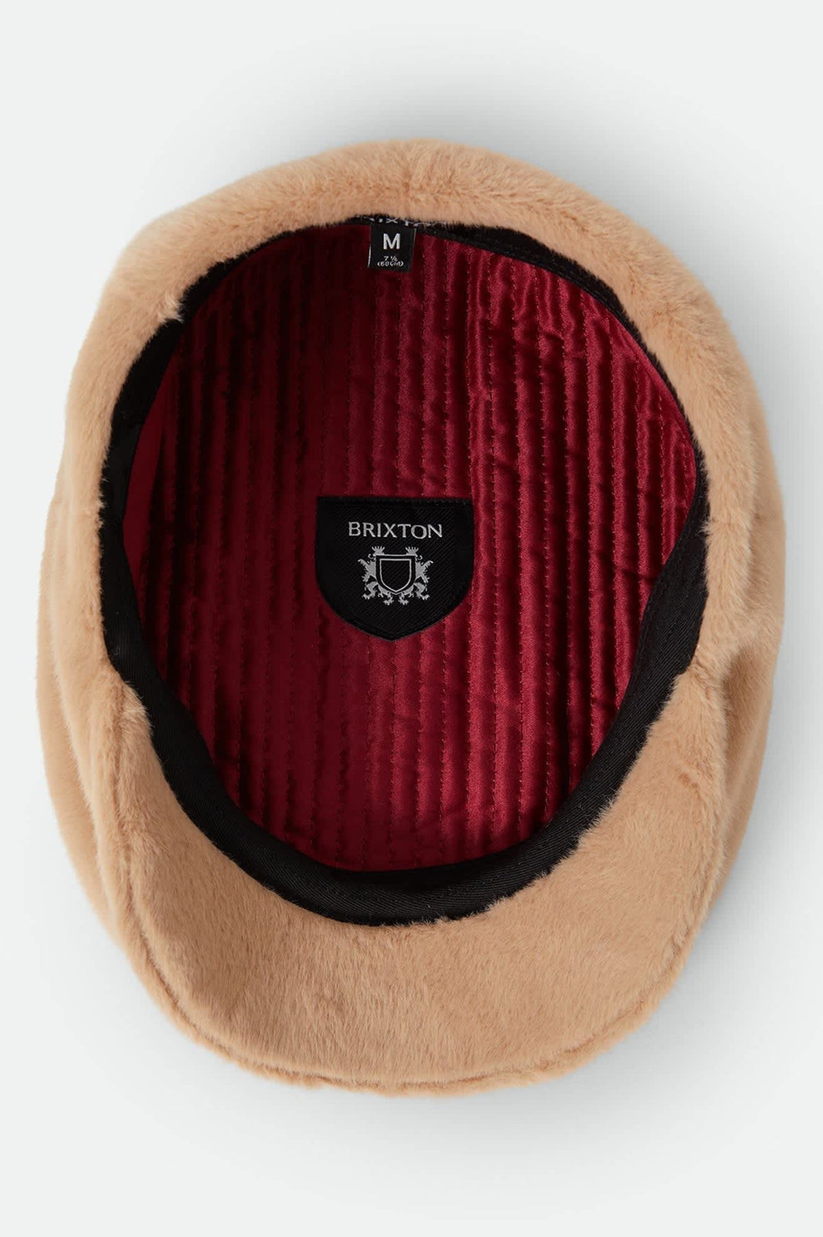 Unisex Century Barrel Snap Cap in the color Natural Faux Fur - Additional Laydown image