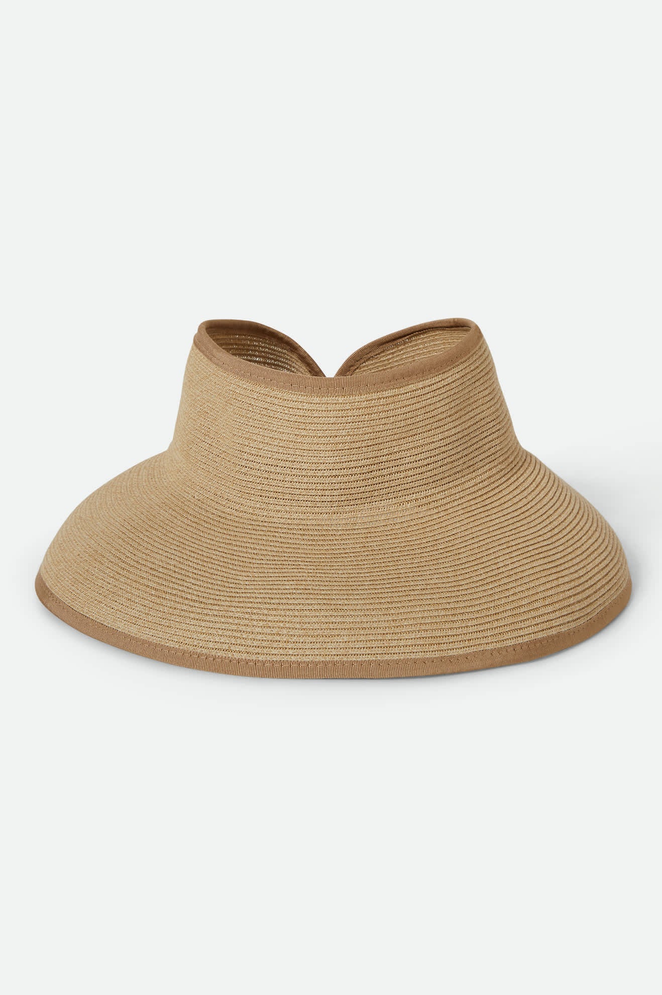 Women's Ivy Packable Straw Visor in the color Tan - Front Product View
