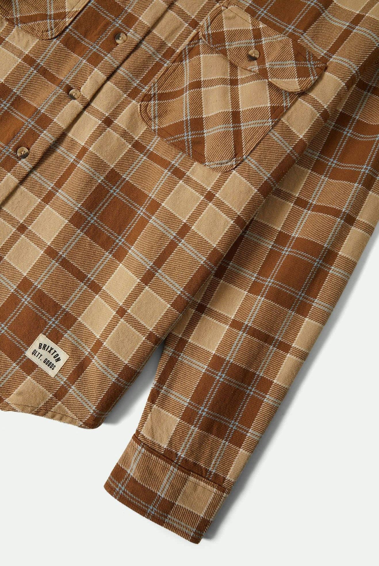 Women's Bowery Vintage L/S Overshirt in the color Washed Copper - Additional Laydown image