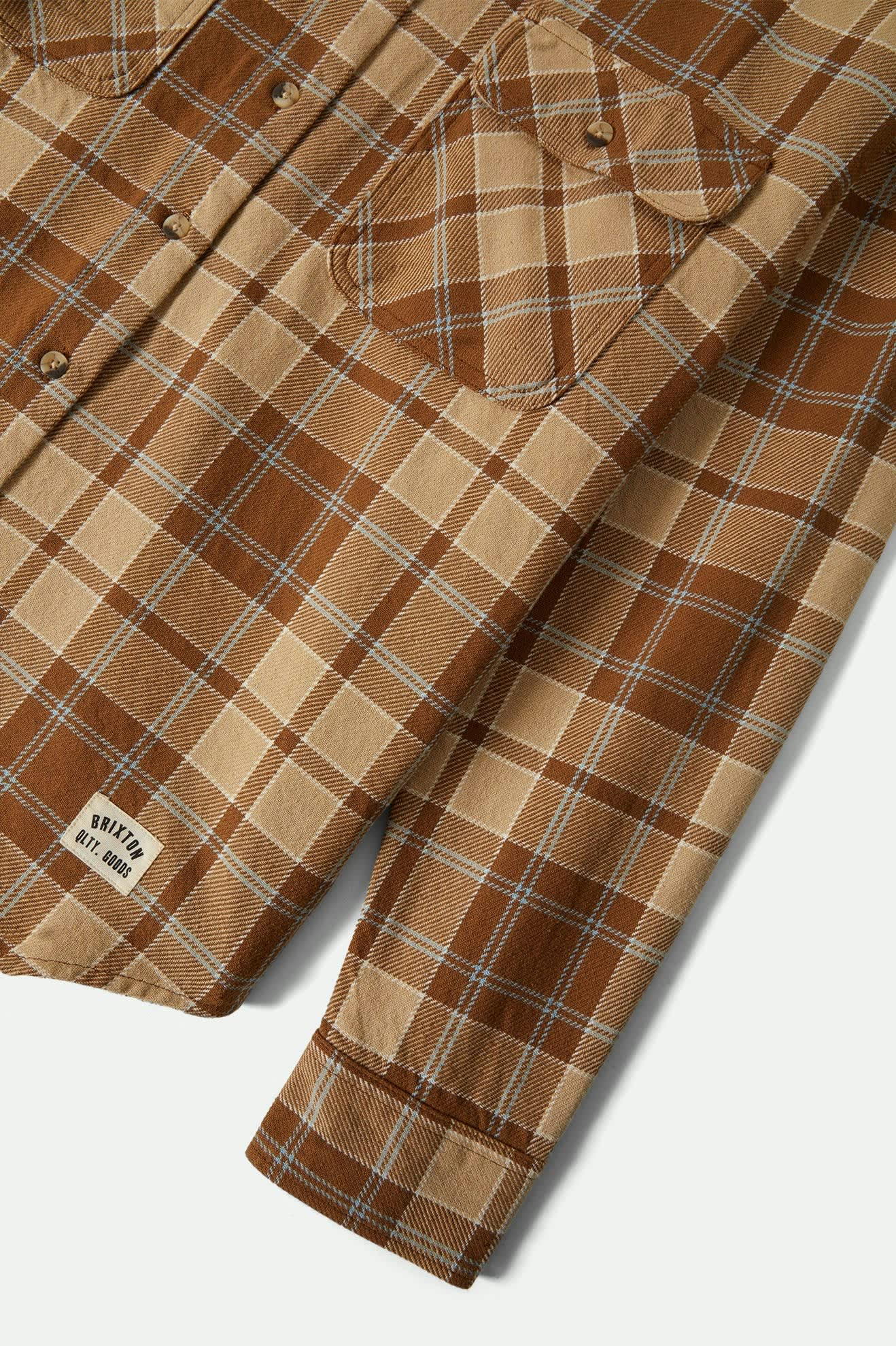 Women's Bowery Vintage L/S Overshirt in the color Washed Copper - Additional Laydown image