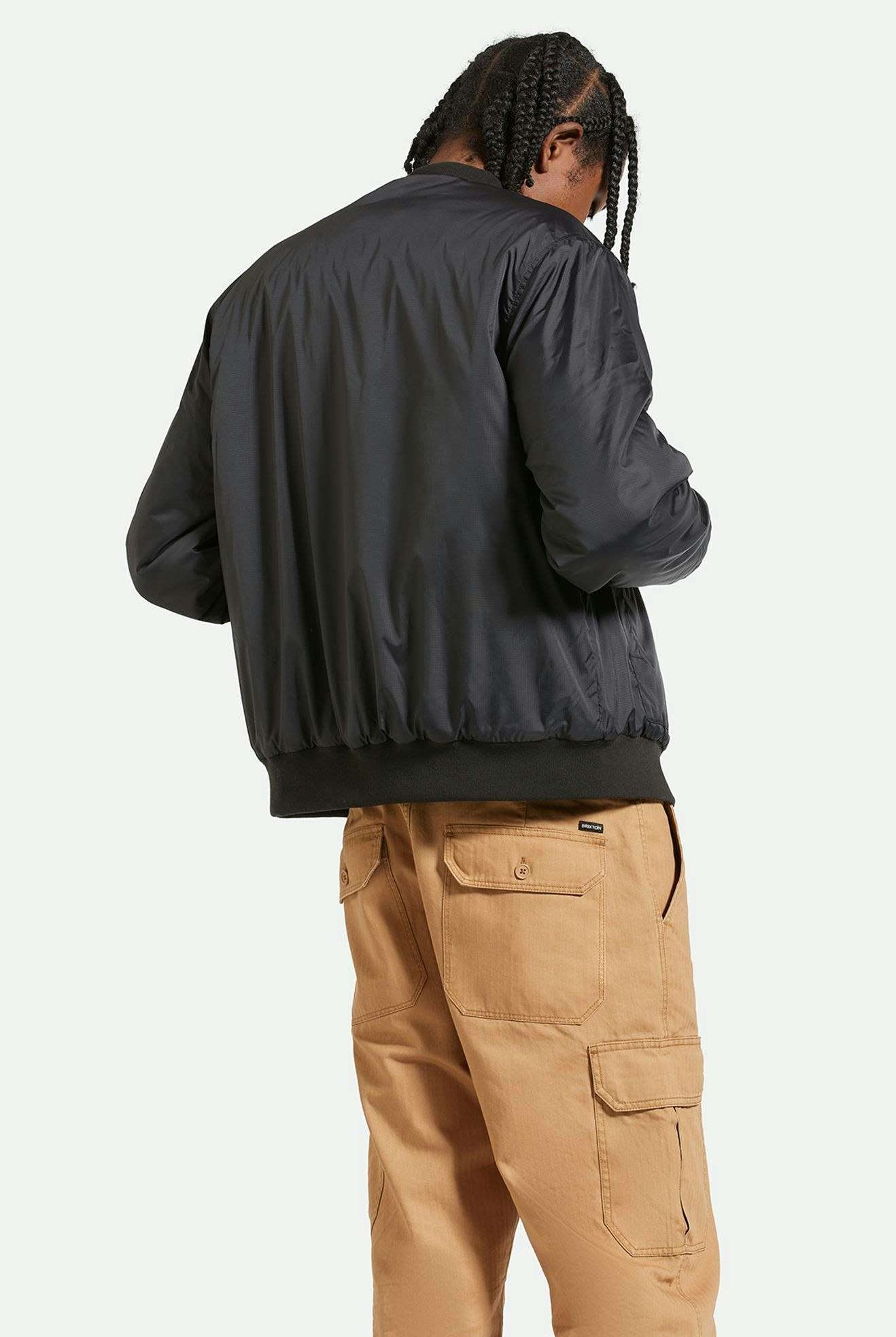 Men's Back Fit Image | Dillinger Flight Bomber Jacket - Black
