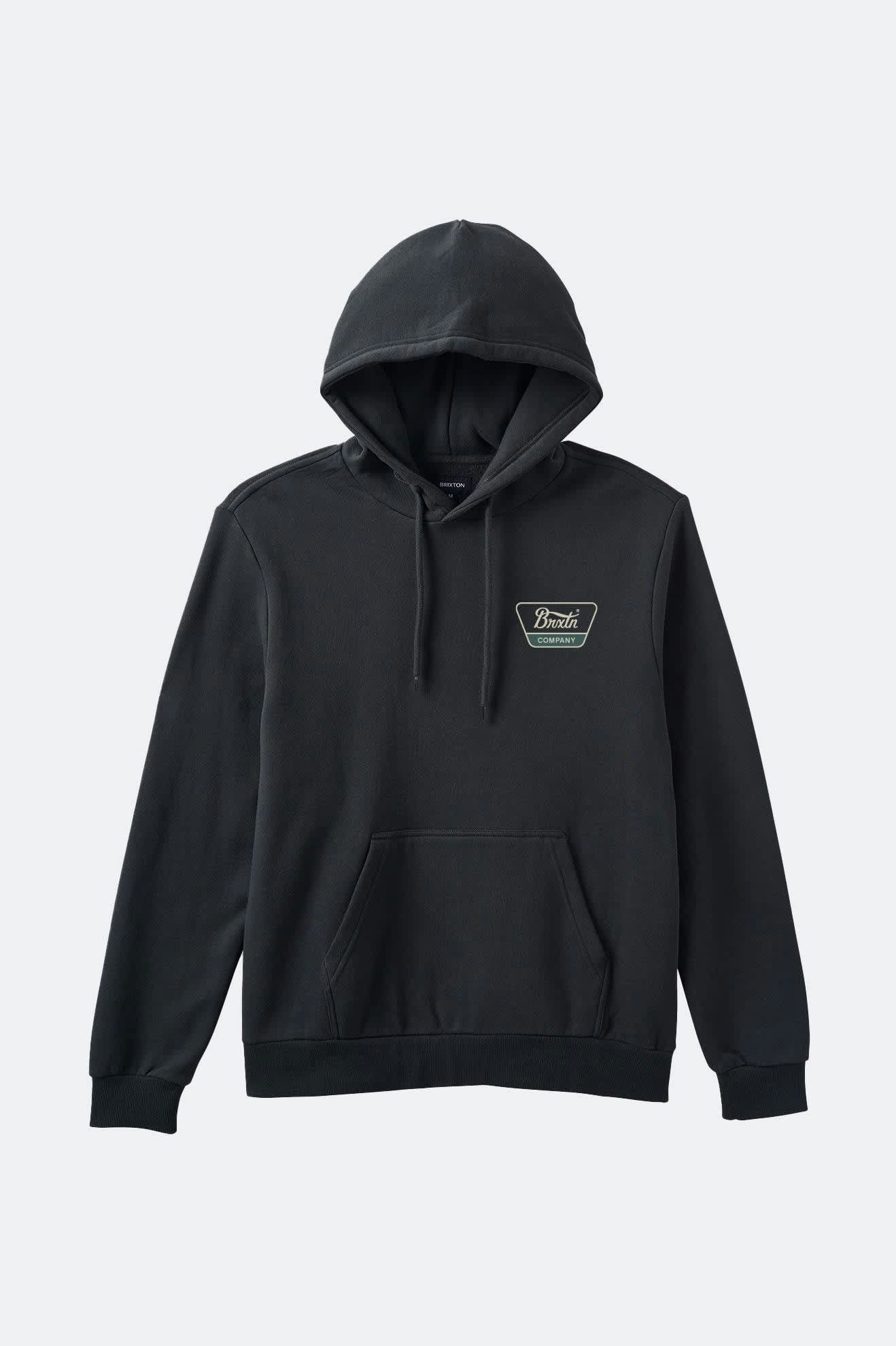 Men's Linwood Hoodie in the color Black/Mallard Green/Whitecap - Front Product View