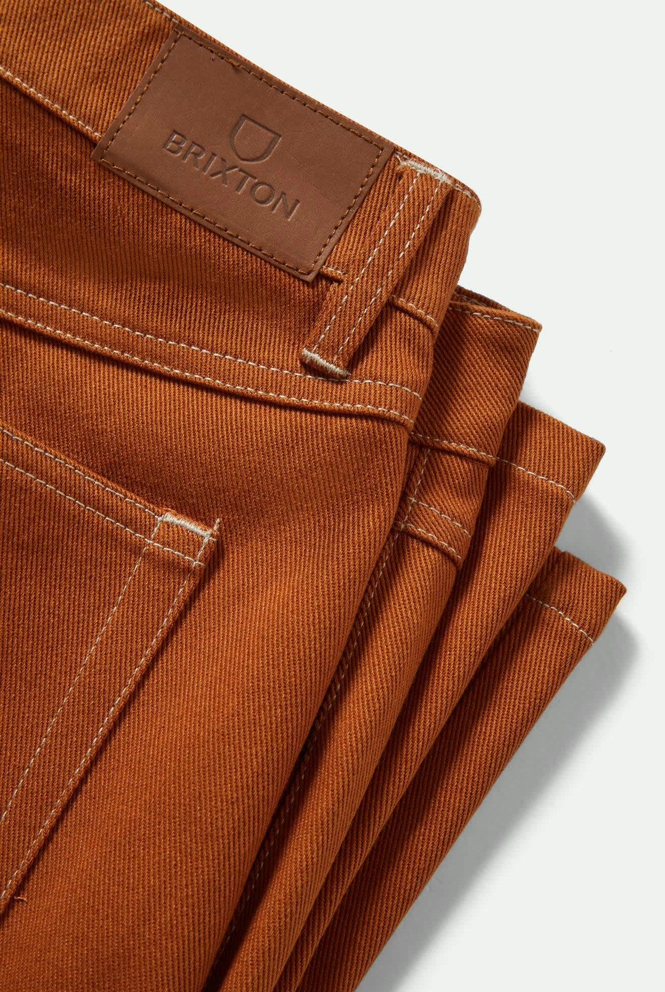 Women's Margo Cropped 5-Pocket Pant in the color Rustic Caramel - Additional Laydown image