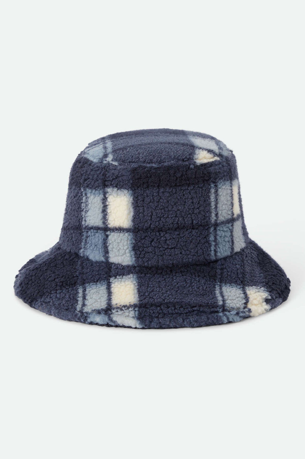 Women's Ellee Cozy Bucket Hat in the color Classic Navy Plaid - Additional Laydown image