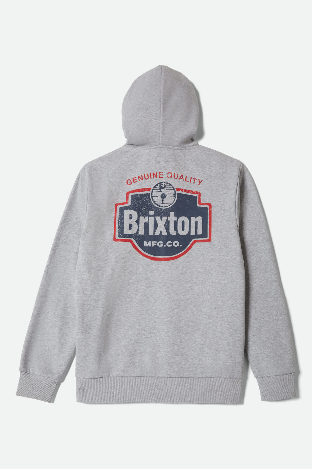 Men's Genuine Quality Hoodie in the color Gunmetal Heather - Additional Laydown image