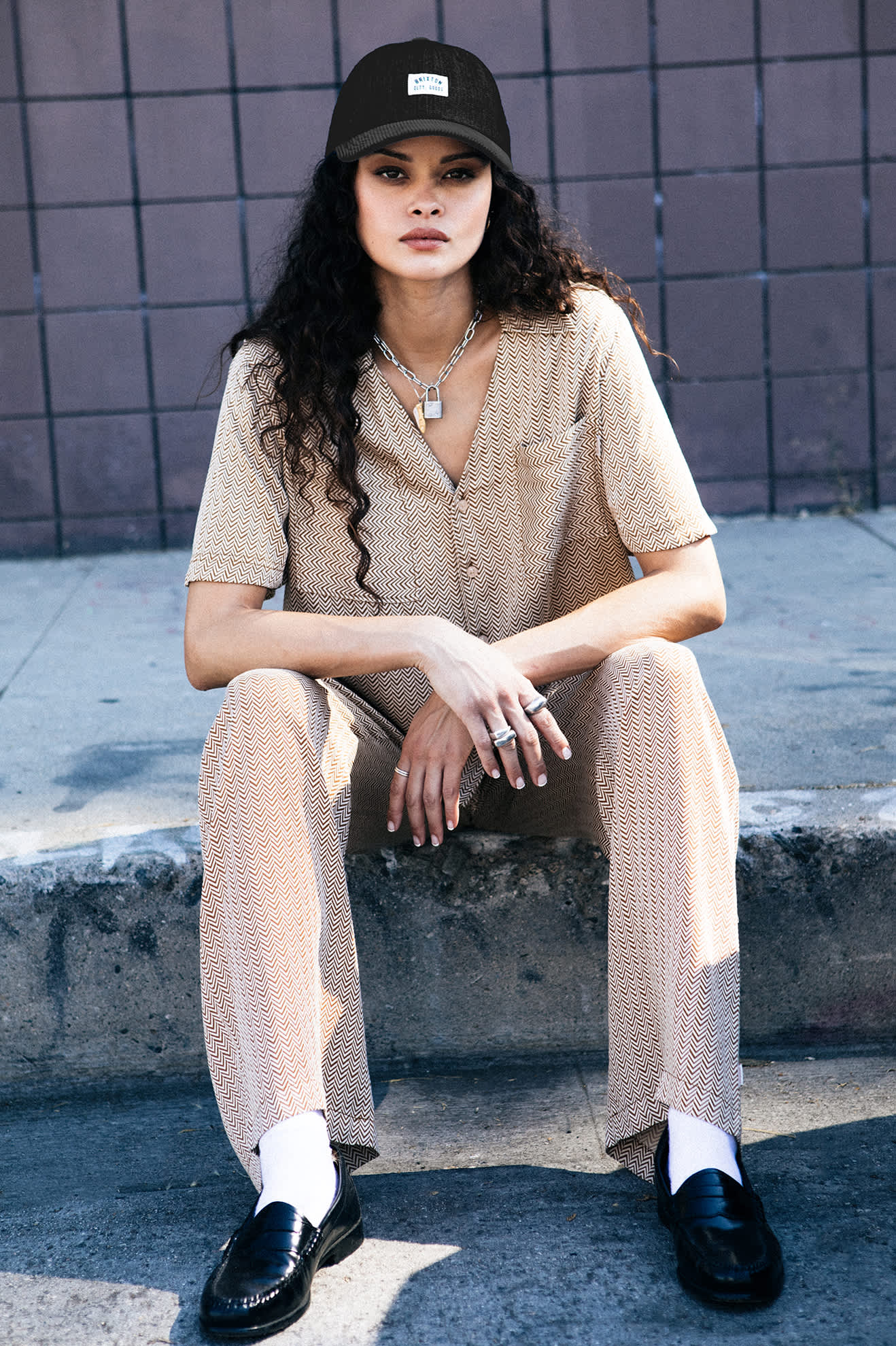 Women's Hudson Lounge Pant in the color Washed Copper/Whitecap - Men's Lifestyle image