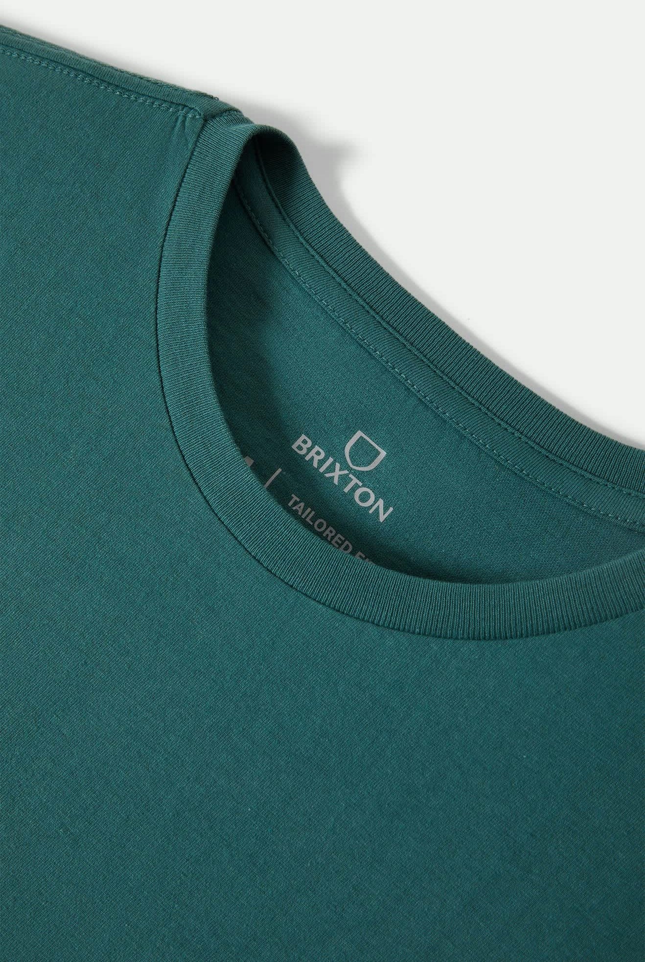 Men's Premium Cotton Short Sleeve Tailored T-Shirt in the color Night Sage - Additional Laydown image