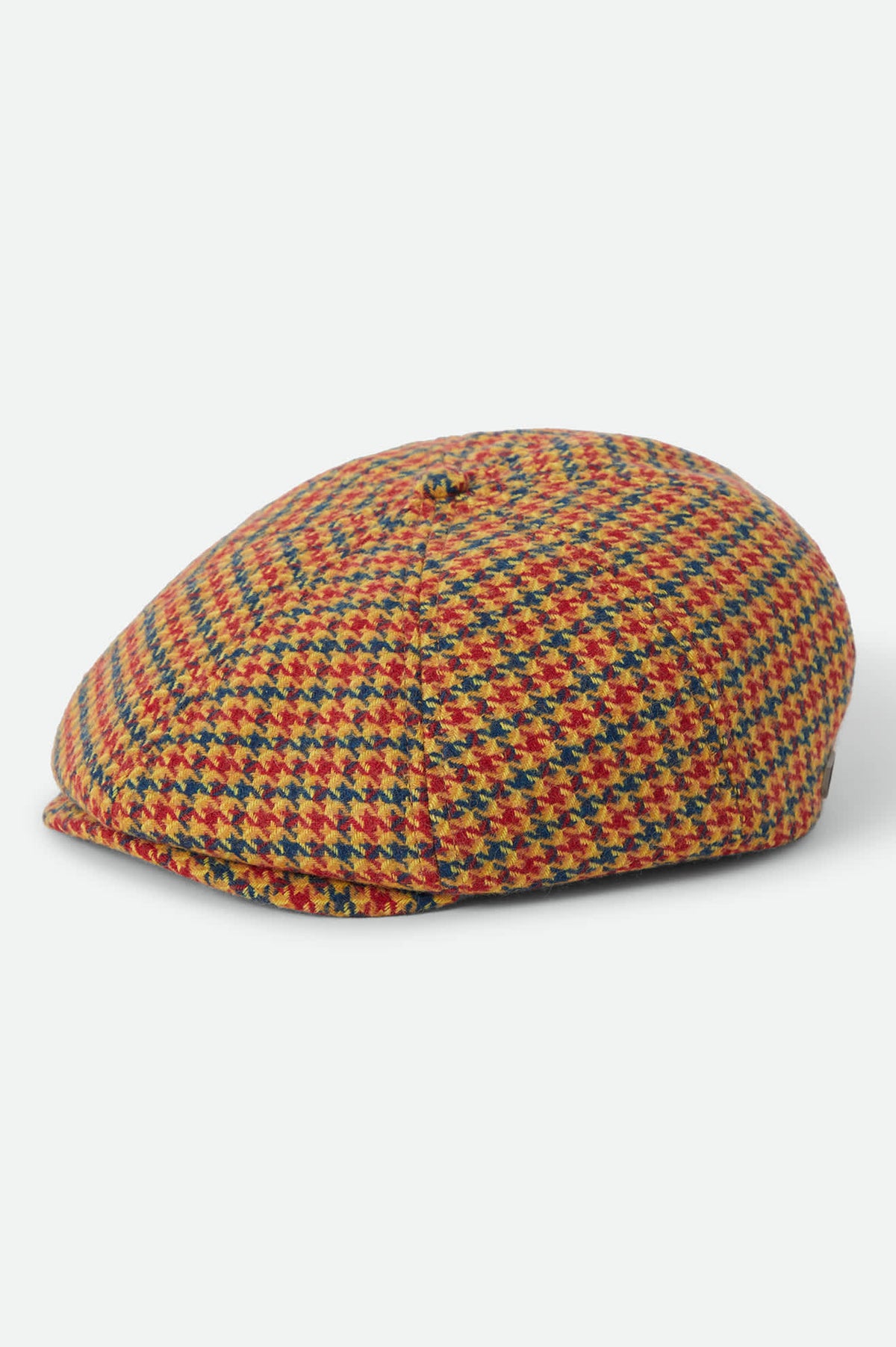 Unisex Brood Newsboy Cap in the color Taupe/Orange/Royal - Front Product View