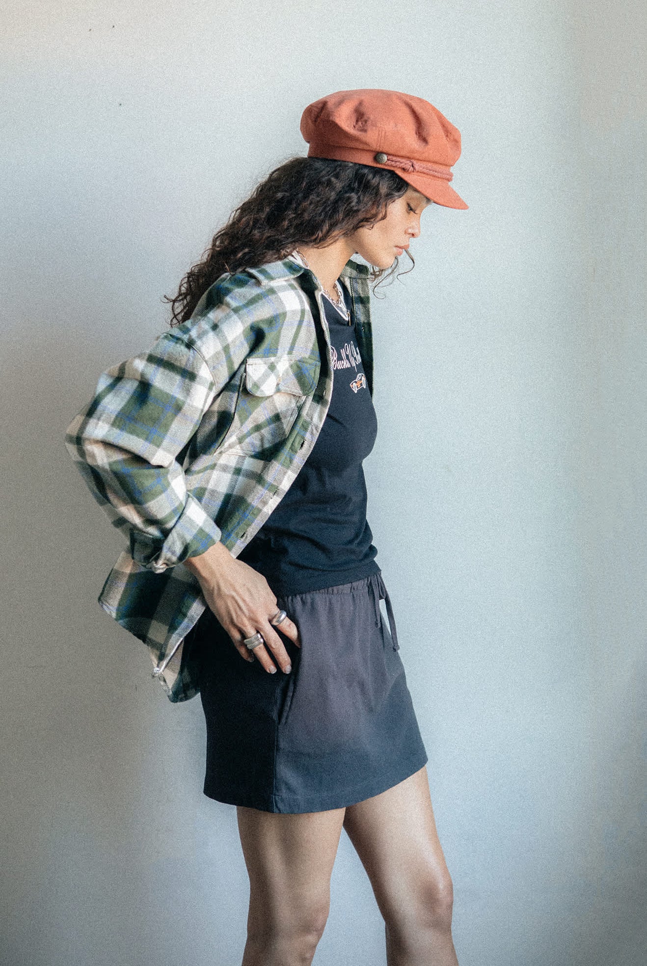 Women's Bowery Vintage L/S Overshirt in the color Green/Blue - Men's Lifestyle image