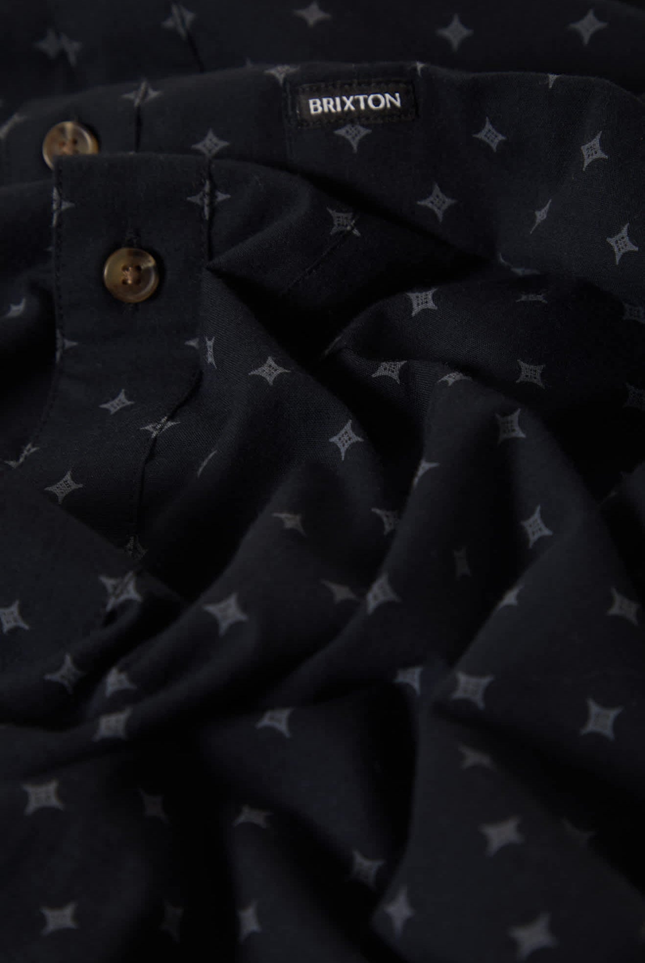 Men's Charter Print Short Sleeve Shirt in the color Future Grey Diamond Tile - Additional Laydown image