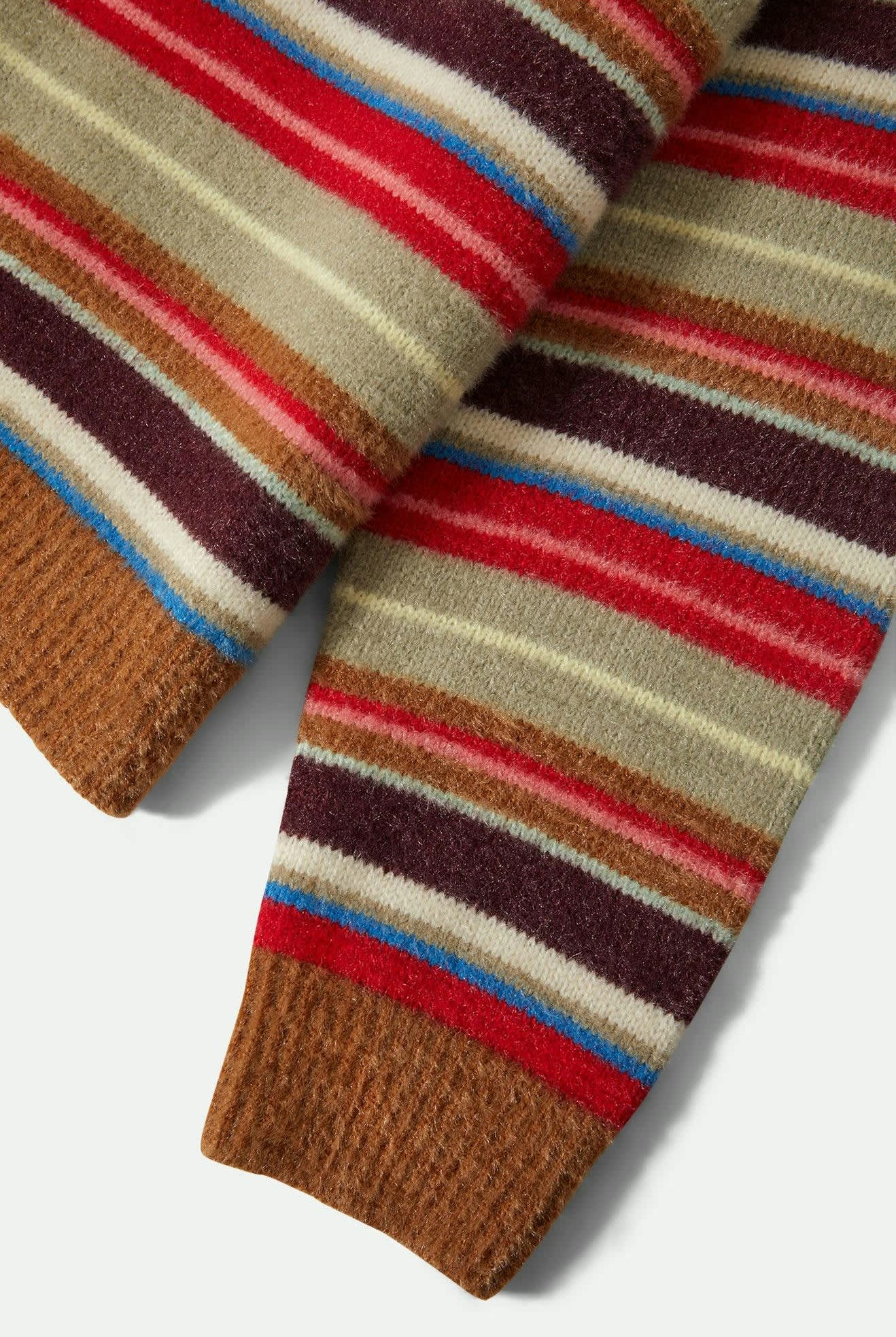 Women's Cozy Crew Sweater in the color Multi Stripe - Additional Laydown image